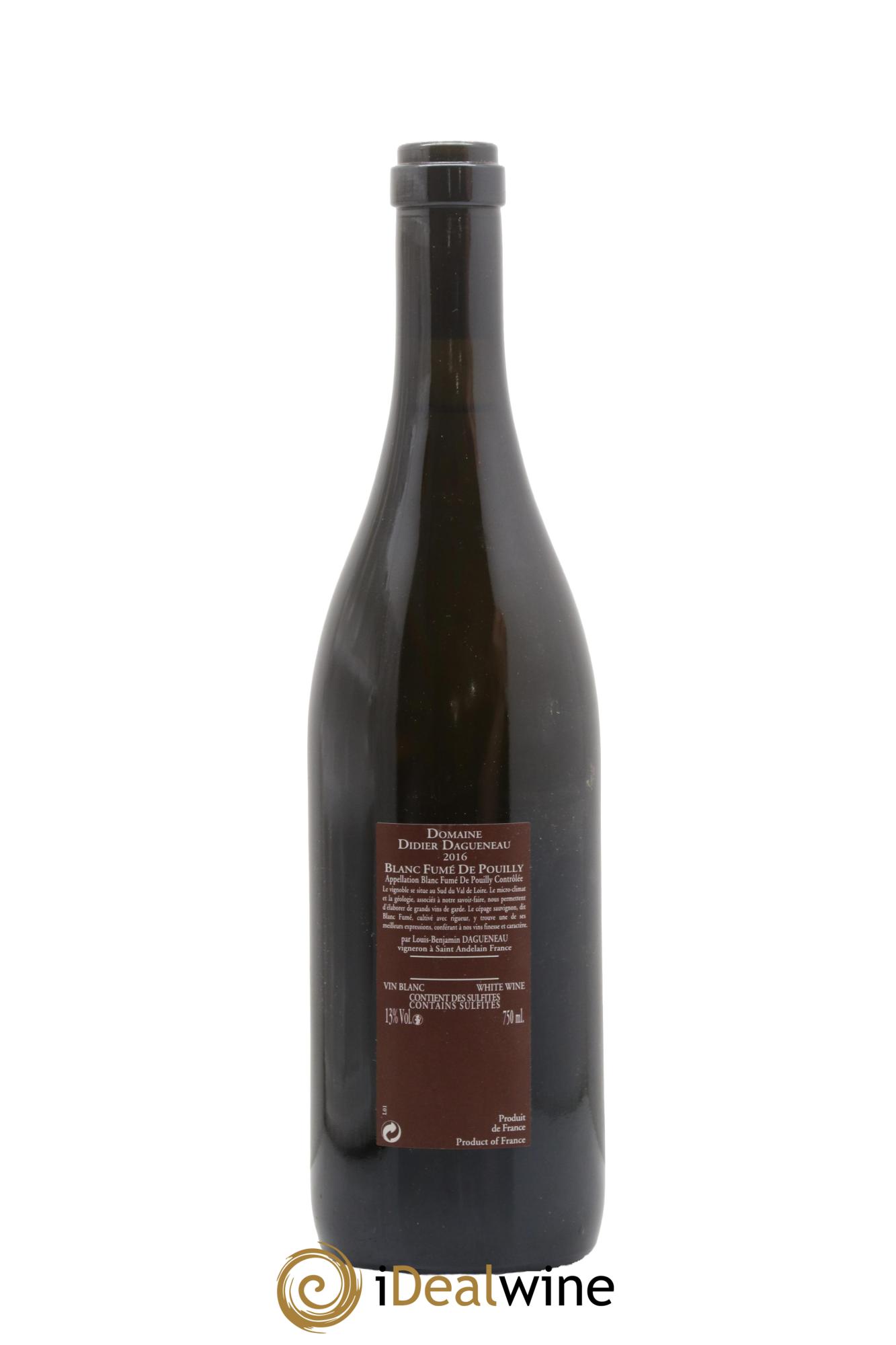 Vin de France (anciennement Pouilly-Fumé) Pur Sang Dagueneau (Domaine Didier - Louis-Benjamin) 2016 - Lot de 1 bouteille - 1