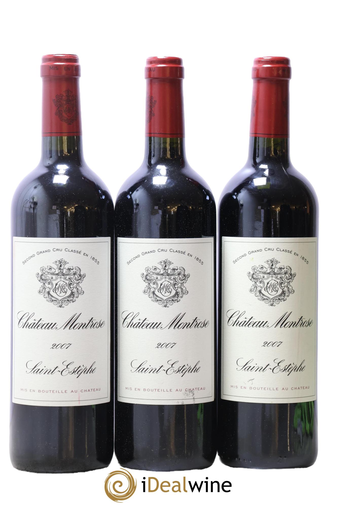 Château Montrose 2ème Grand Cru Classé 2007 - Lot de 3 bouteilles - 0