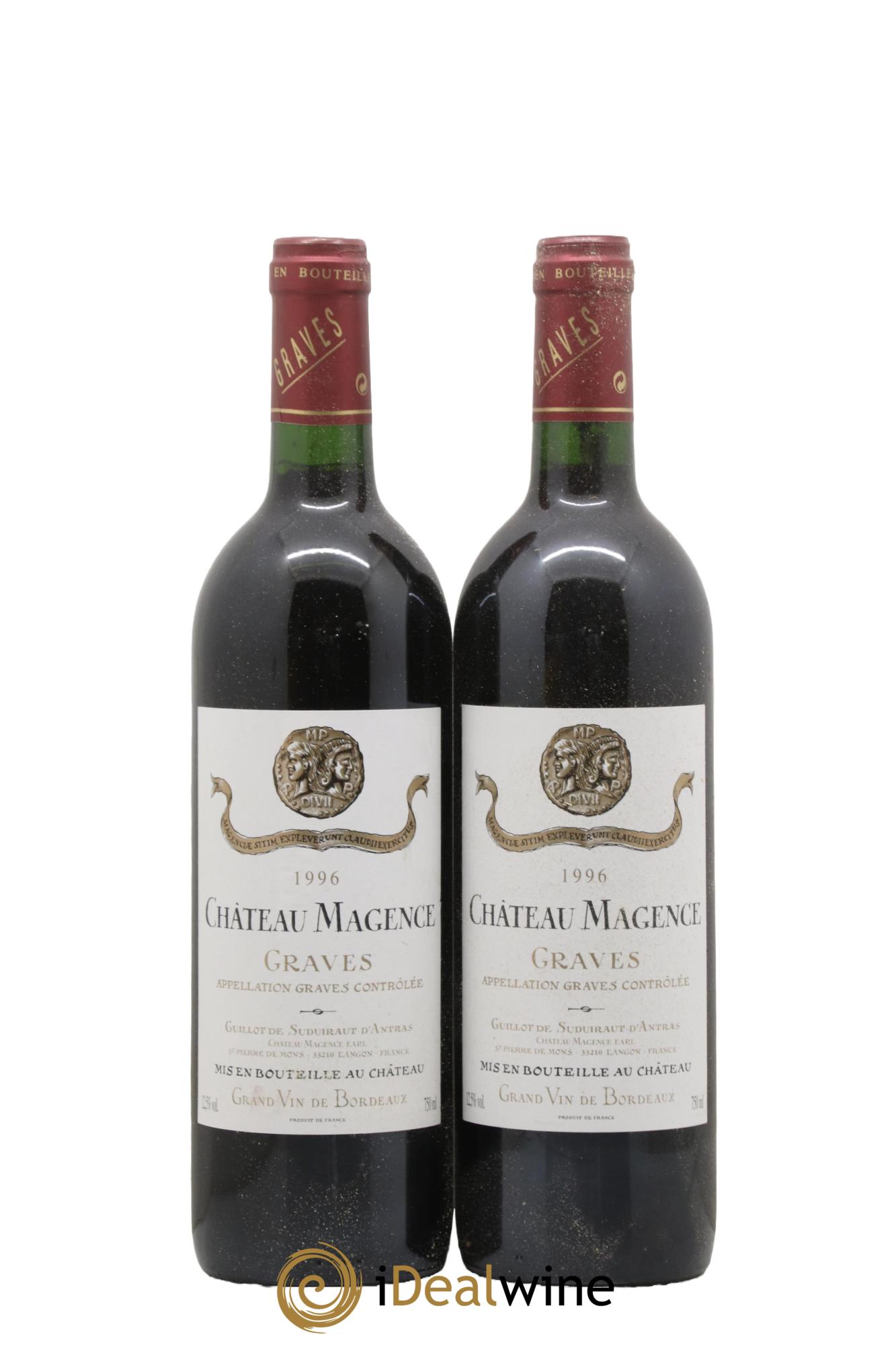 Château Magence 1996 - Lot de 2 bouteilles - 0