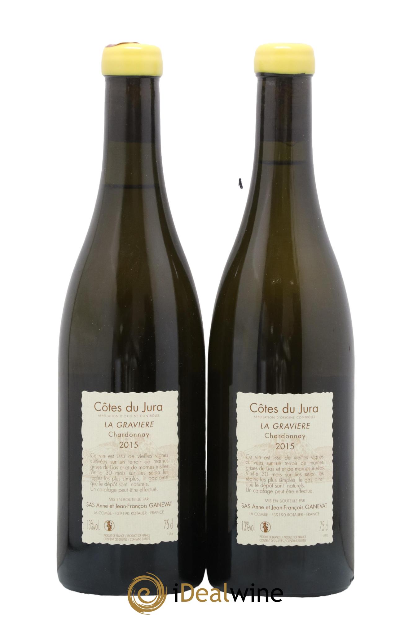 Côtes du Jura La Gravière Anne et Jean François Ganevat 2015 - Lot de 2 bouteilles - 1