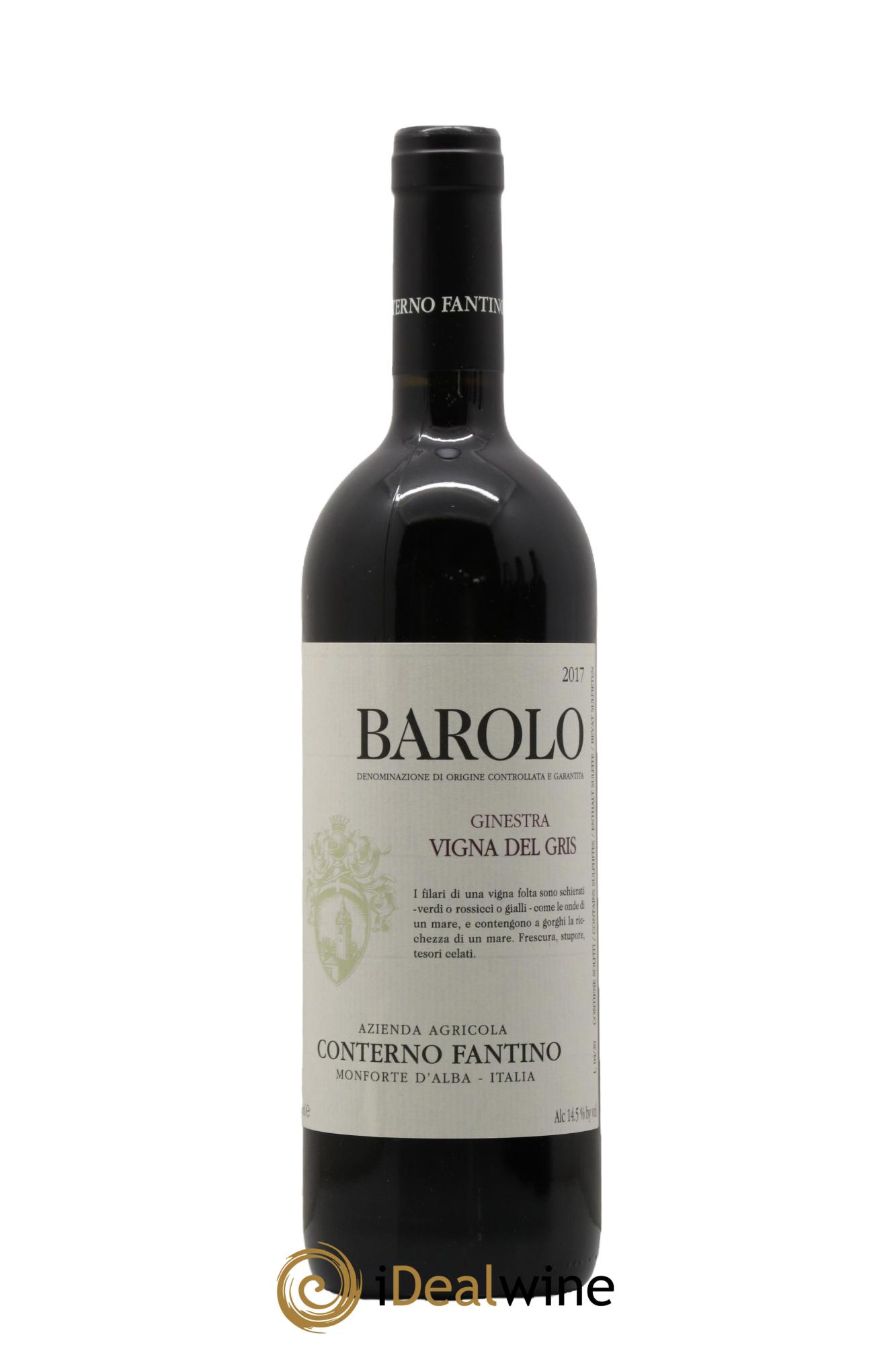 Barolo Ginestra Vigna Del gris Conterno Fantino 2017 - Lot de 1 bouteille - 0