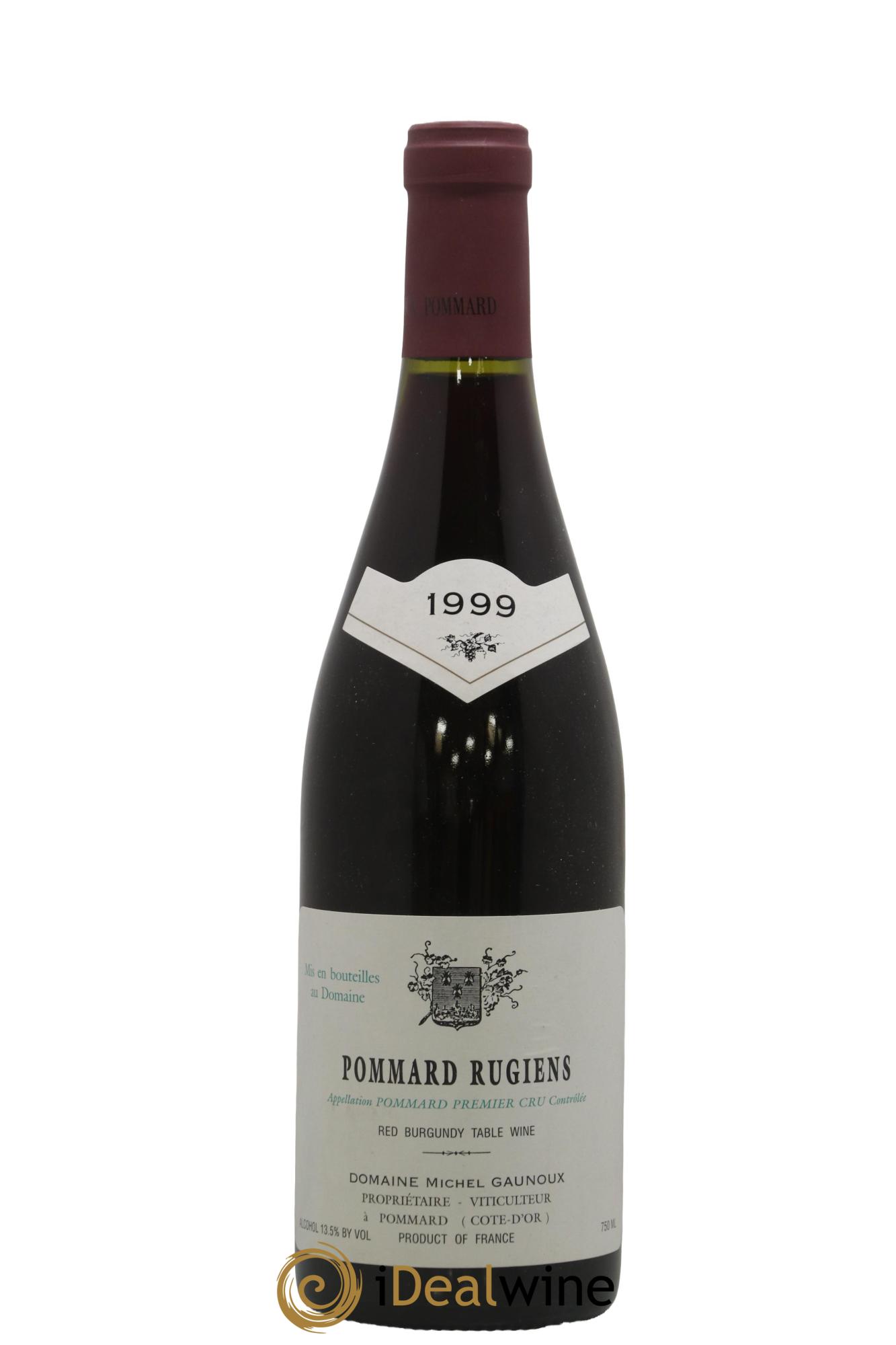 Pommard 1er Cru Rugiens Michel Gaunoux 1999 - Lot de 1 bouteille - 0