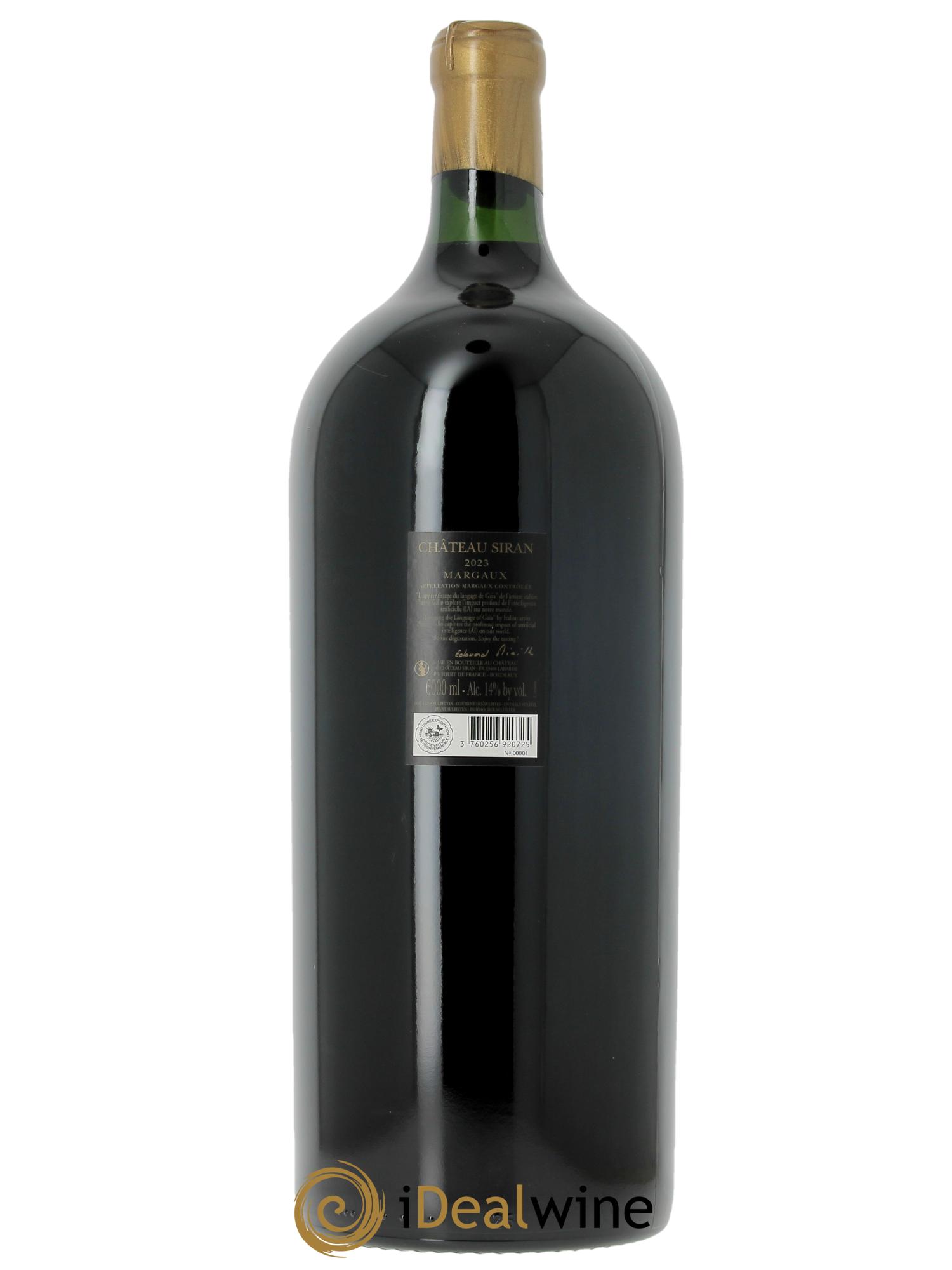 Château Siran 2023 - Lot de 1 impériale - 2