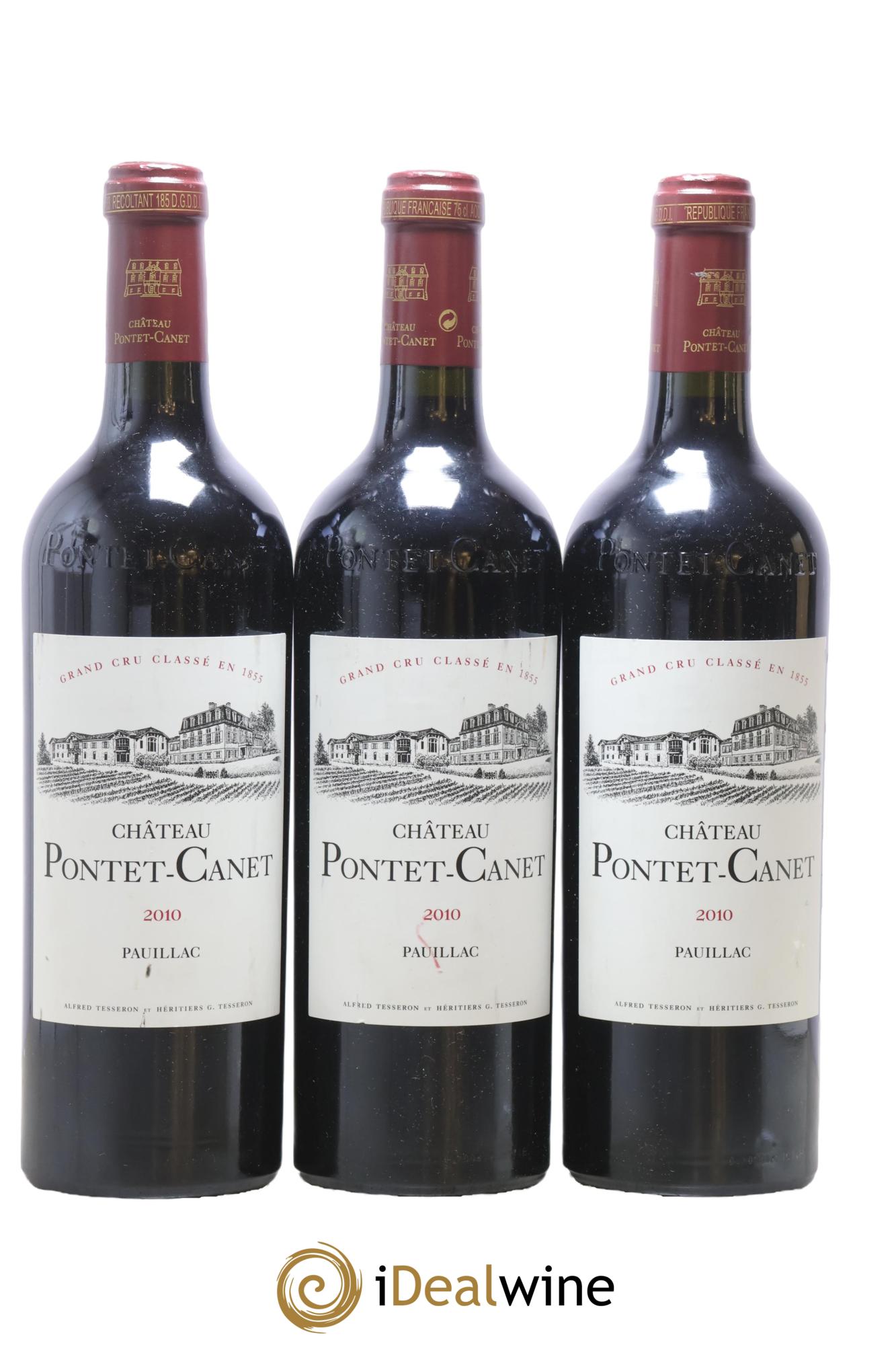 Château Pontet Canet 5ème Grand Cru Classé 2010 - Lot of 3 bottles - 0