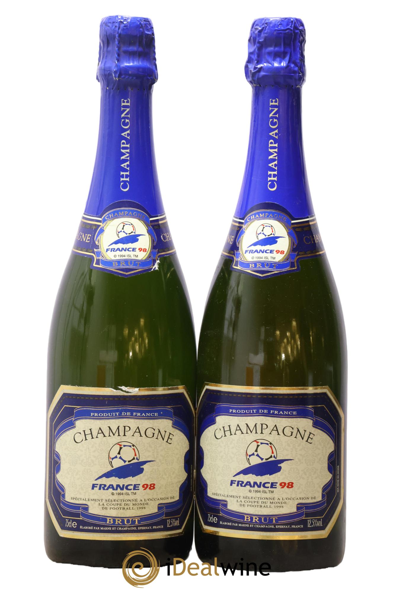 Champagne Coupe Du Monde France 98 élaboré par Marne et Champagne - Posten von 2 Flaschen - 0