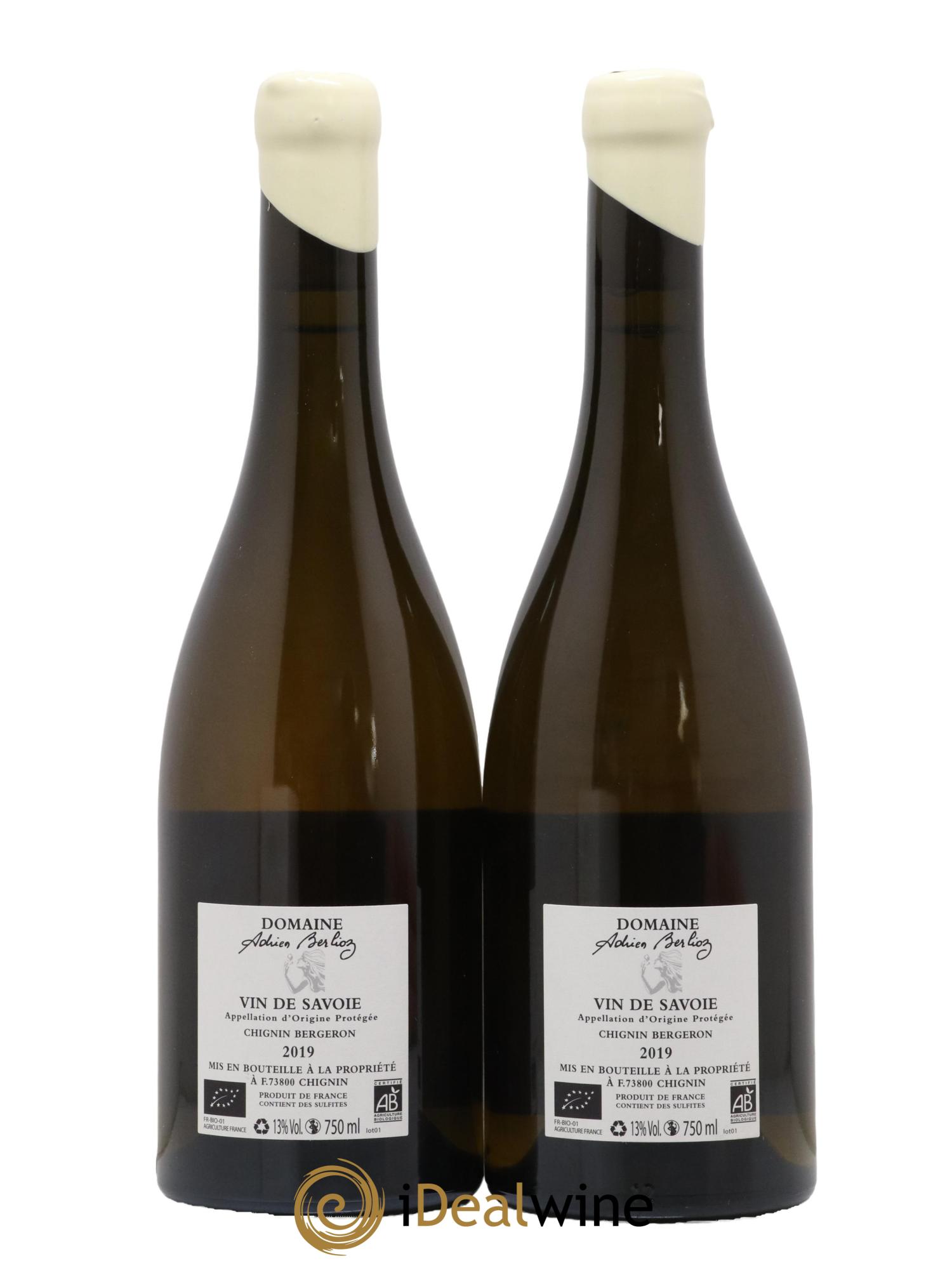 Vin de Savoie Chignin-Bergeron Grand Zeph Adrien Berlioz 2019 - Lot de 2 bouteilles - 1