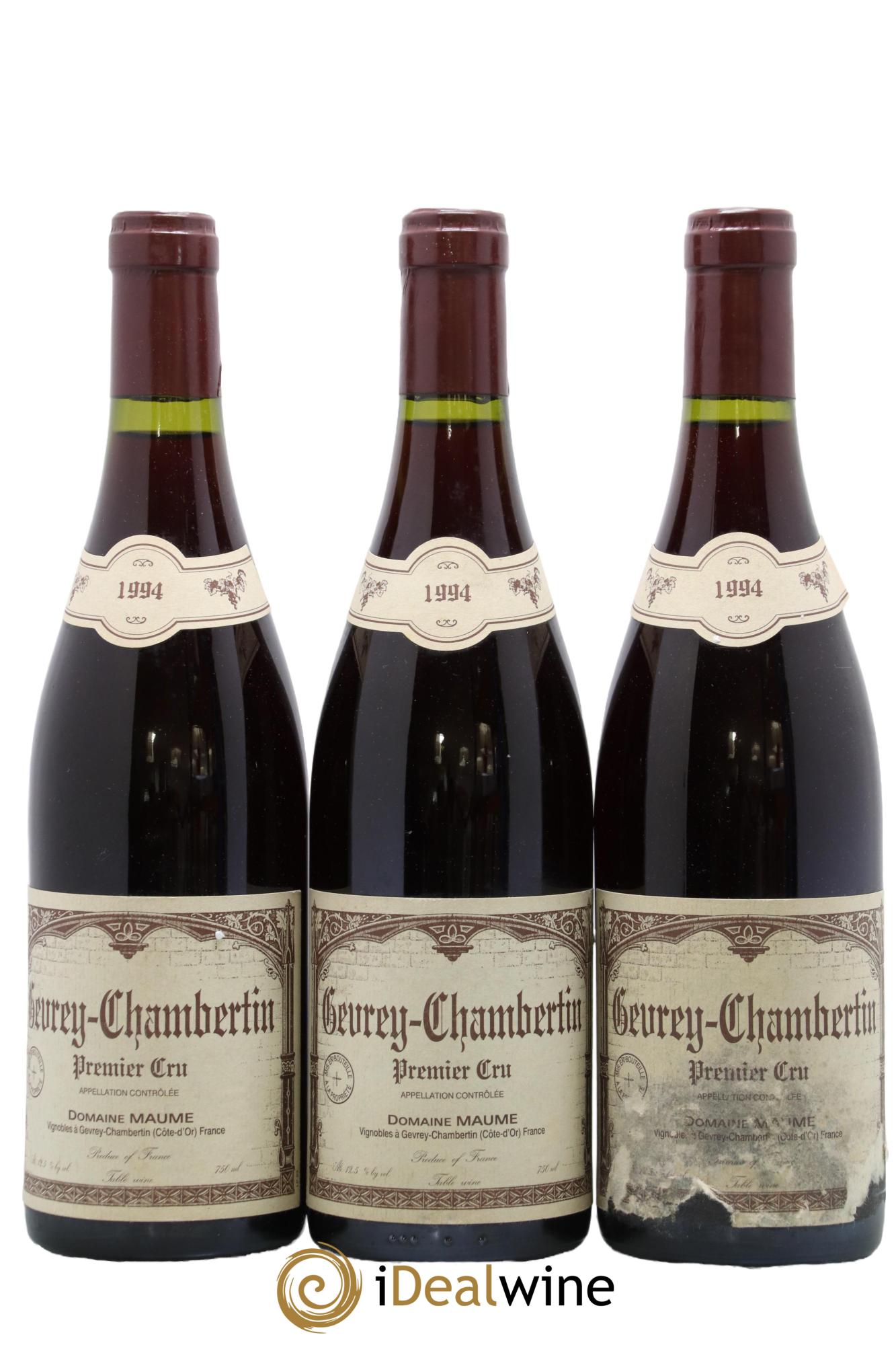Gevrey-Chambertin 1er Cru Maume (Domaine) 1994 - Lotto di 3 bottiglie - 0