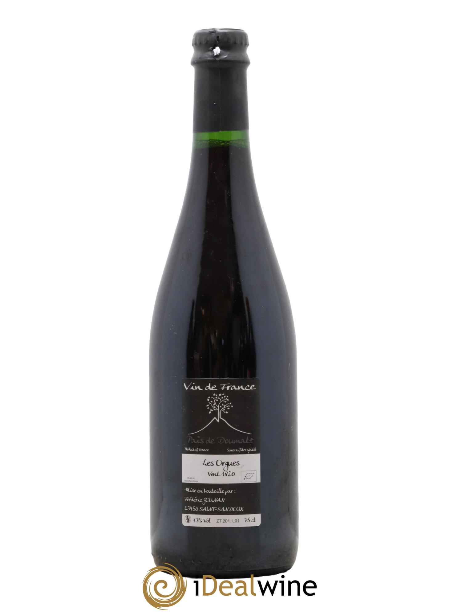 Vin de France Les Orgues Vignoble de l'Arbre Blanc 2018 - Lot de 1 bouteille - 1