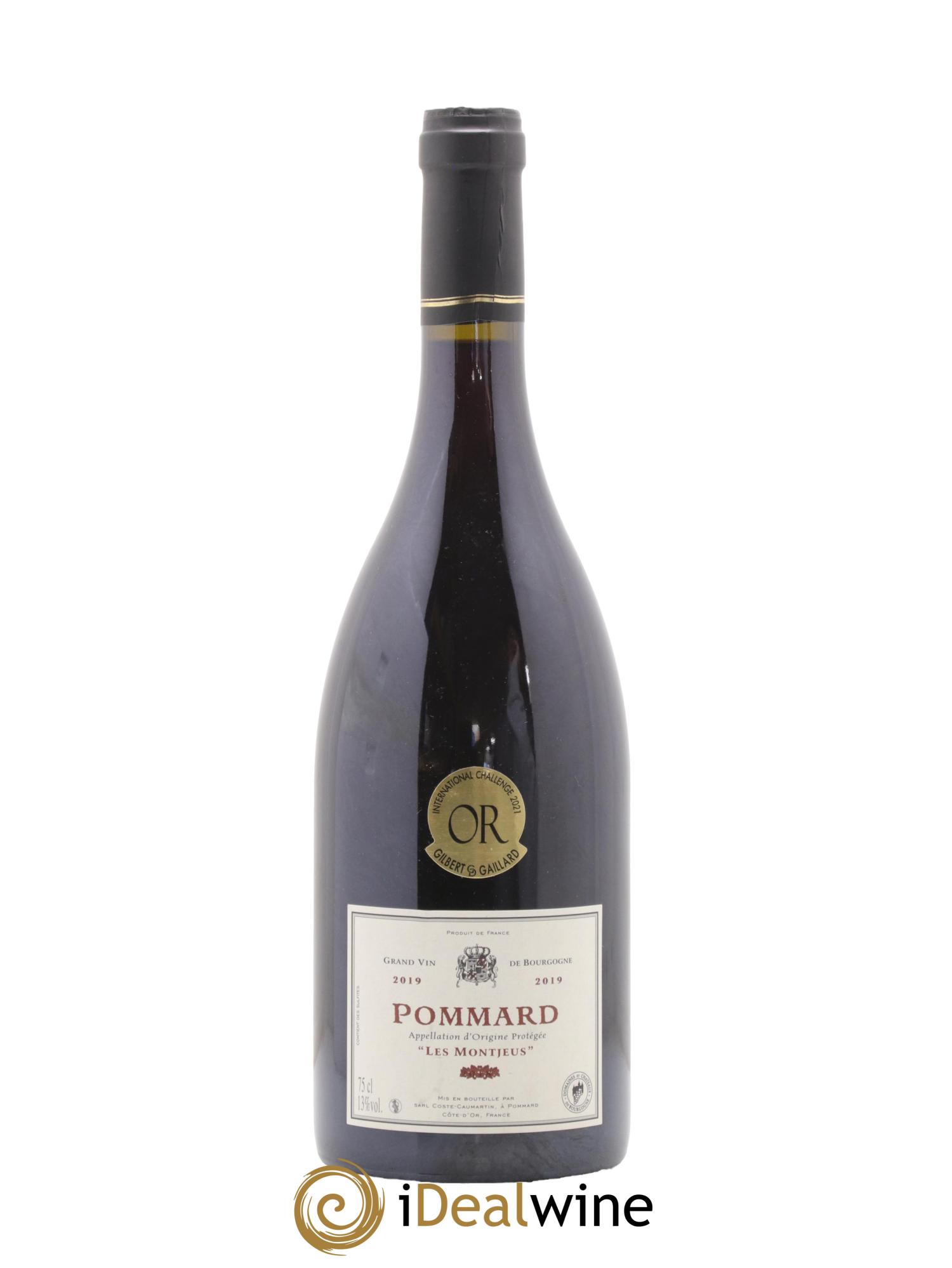 Pommard Les Montjeus Coste Caumartin 2019 - Lot de 1 bouteille - 0