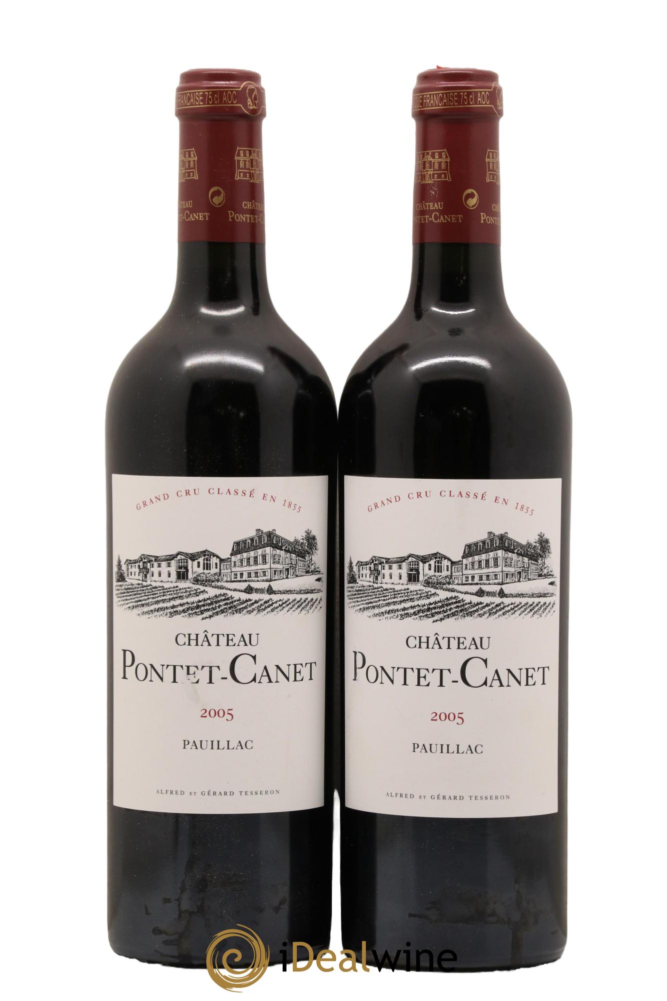 Château Pontet Canet 5ème Grand Cru Classé 2005 - Lot de 2 bouteilles - 0