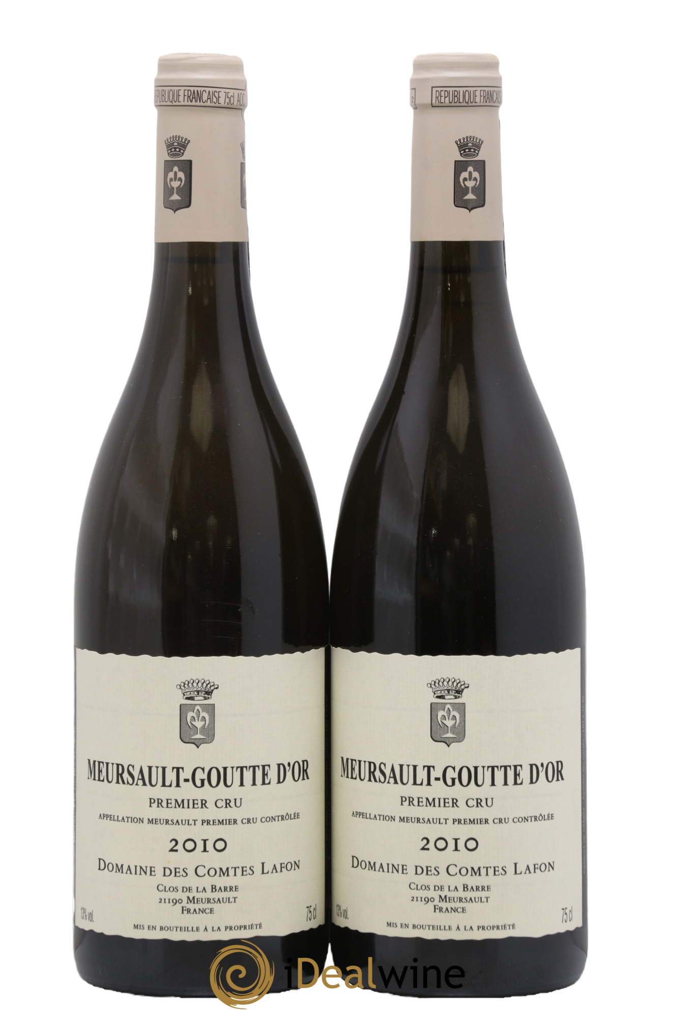 Meursault 1er Cru Goutte d'Or Comtes Lafon (Domaine des) 2010 - Lot de 2 bouteilles - 0