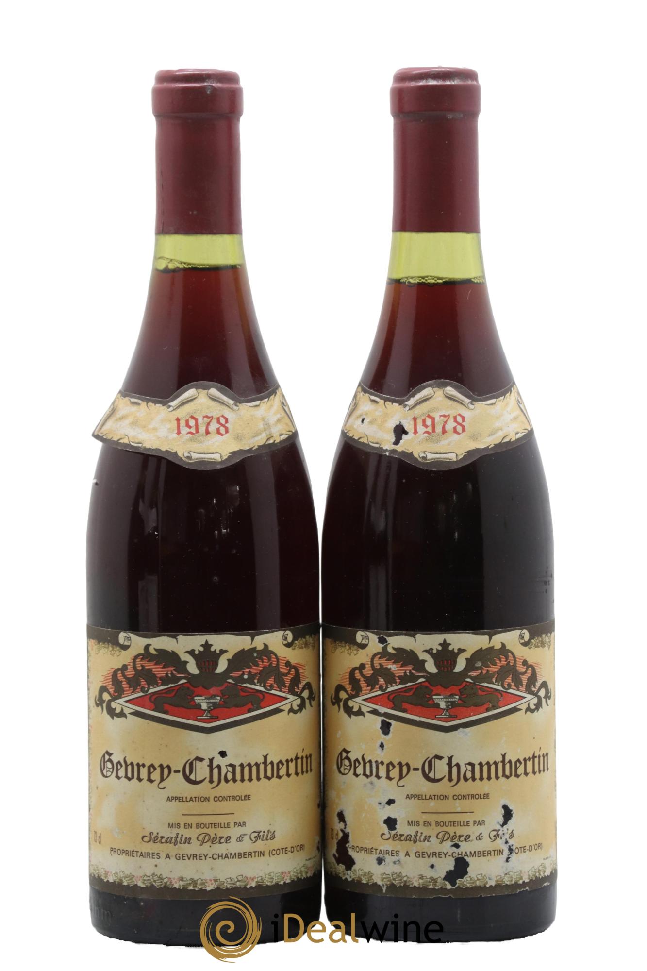 Gevrey-Chambertin Christian Sérafin Père et Fils 1978 - Lot of 2 bottles - 0