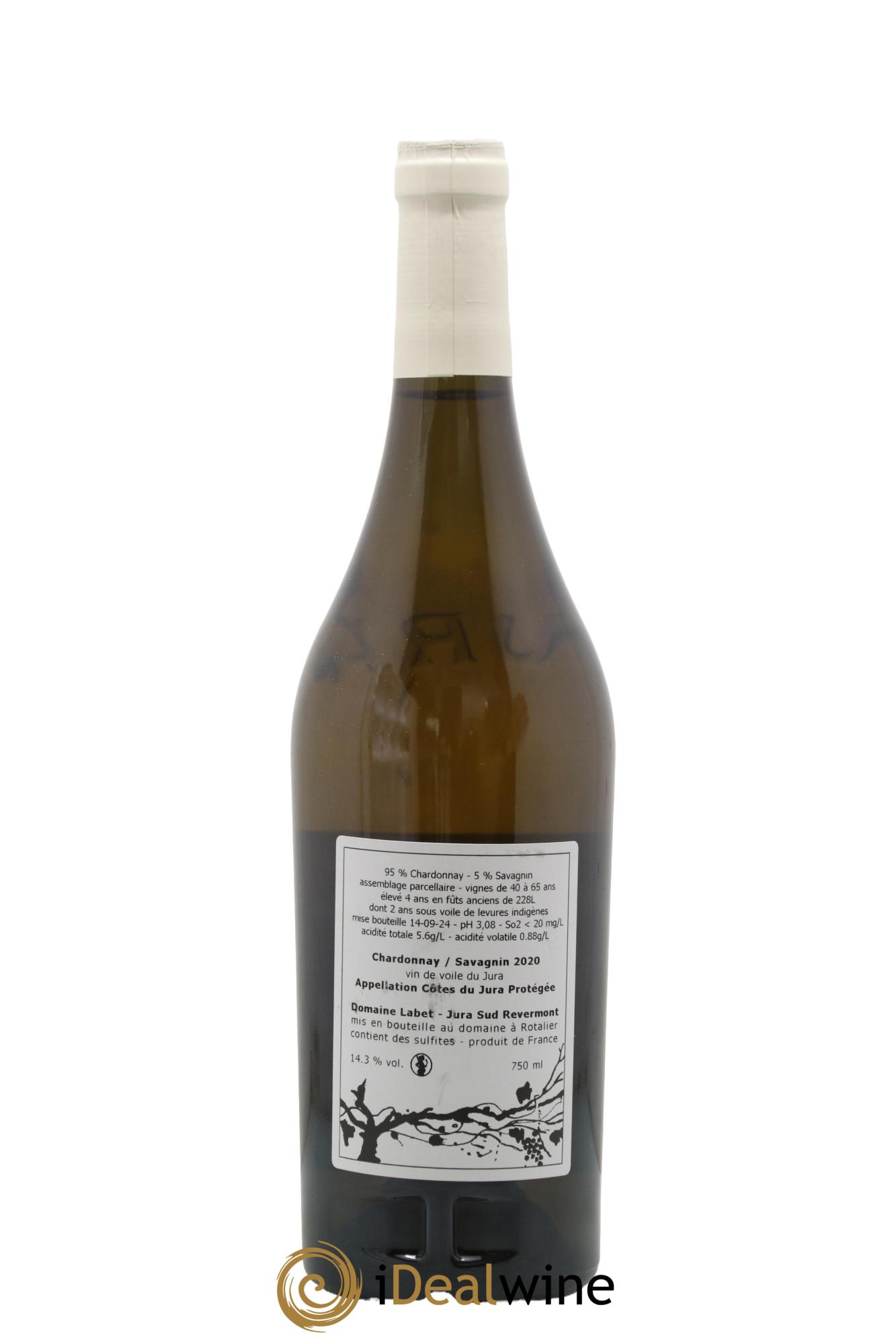 Côtes du Jura Vin de Voile Chardonnay-Savagnin cuvée de garde Romain - Julien  - Charline Labet 2020 - Lotto di 1 bottiglia - 1