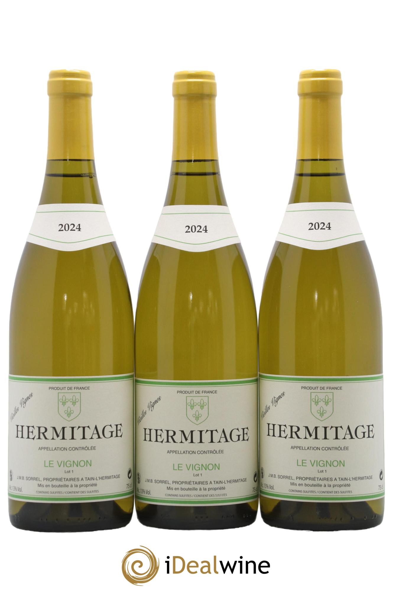Hermitage Le Vignon Vieilles Vignes JMB Sorrel 2024 - Lot de 3 bouteilles - 0