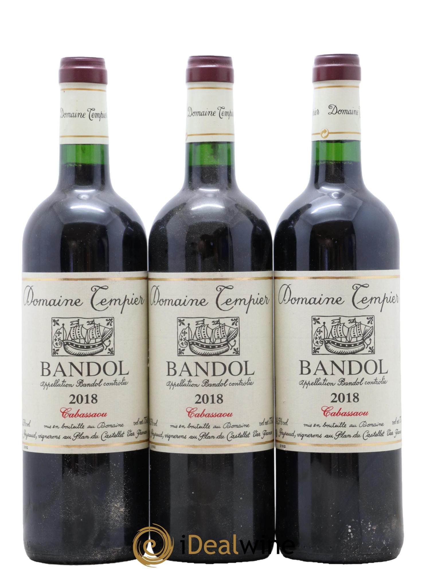 Bandol Domaine Tempier Cuvée Cabassaou Famille Peyraud 2018 - Lot de 3 bouteilles - 0