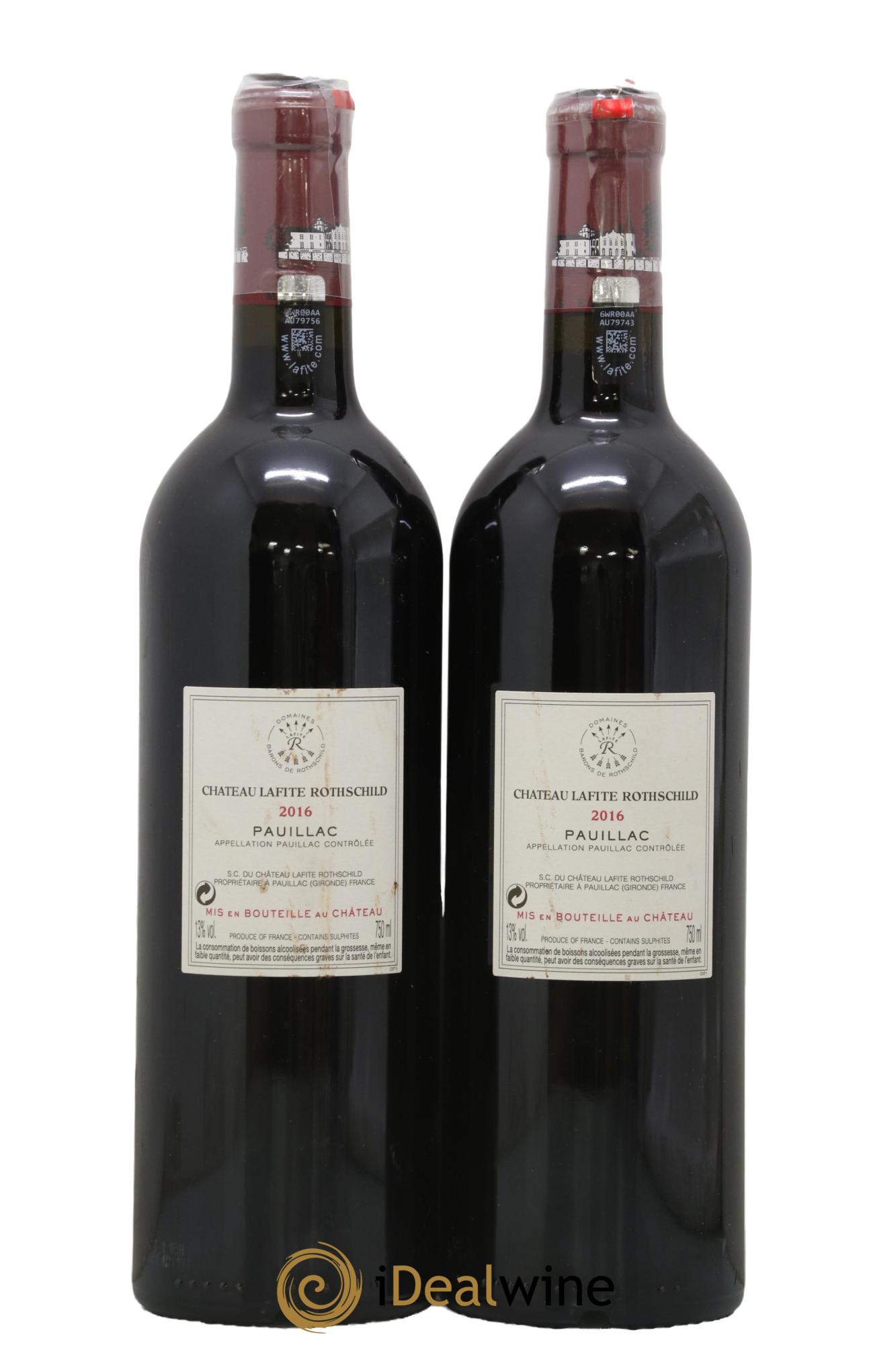 Château Lafite Rothschild 1er Grand Cru Classé 2016 - Lot de 2 bouteilles - 1