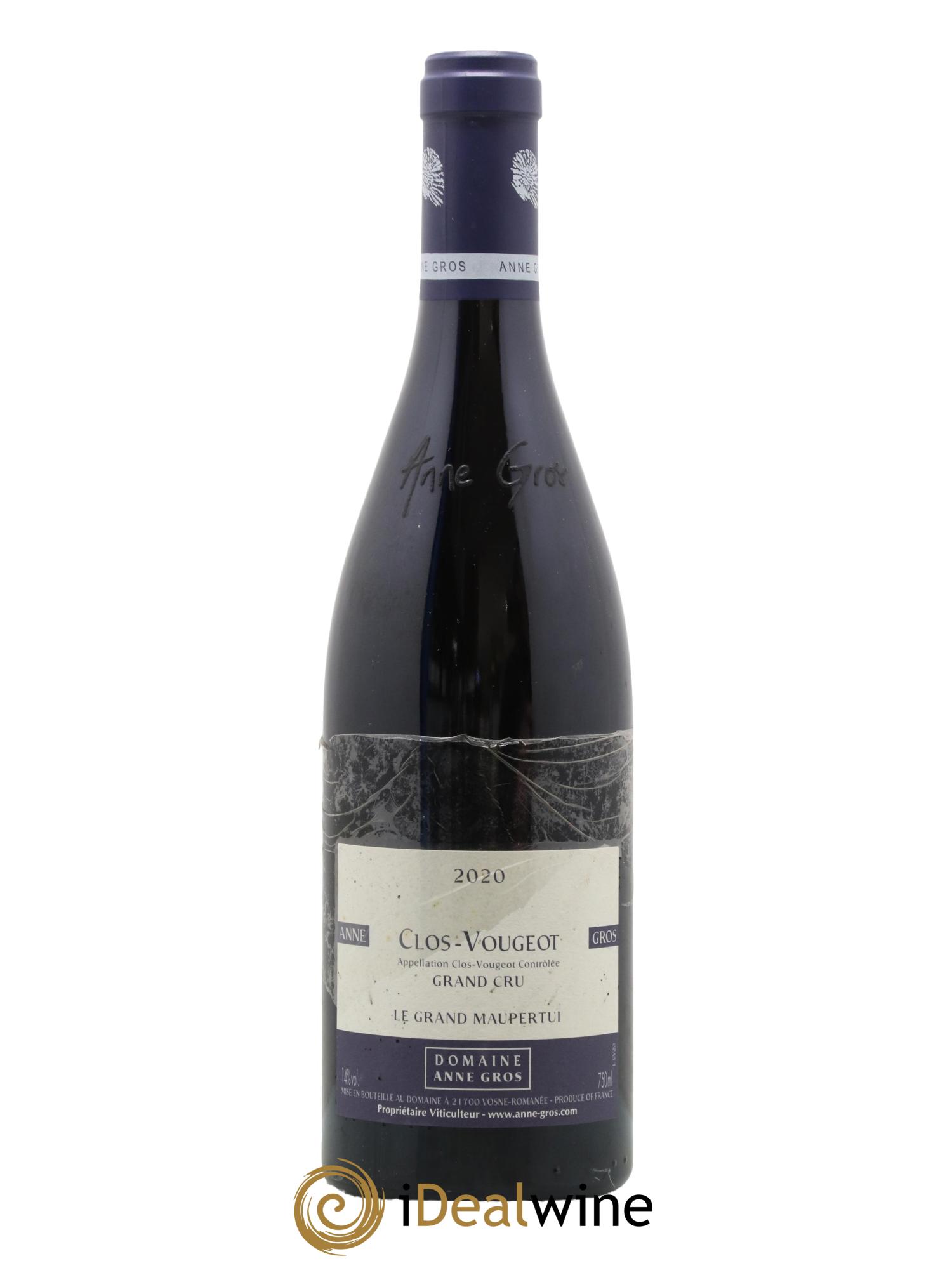 Clos de Vougeot Grand Cru Le Grand Maupertui Anne Gros 2020 - Lot de 1 bouteille - 0