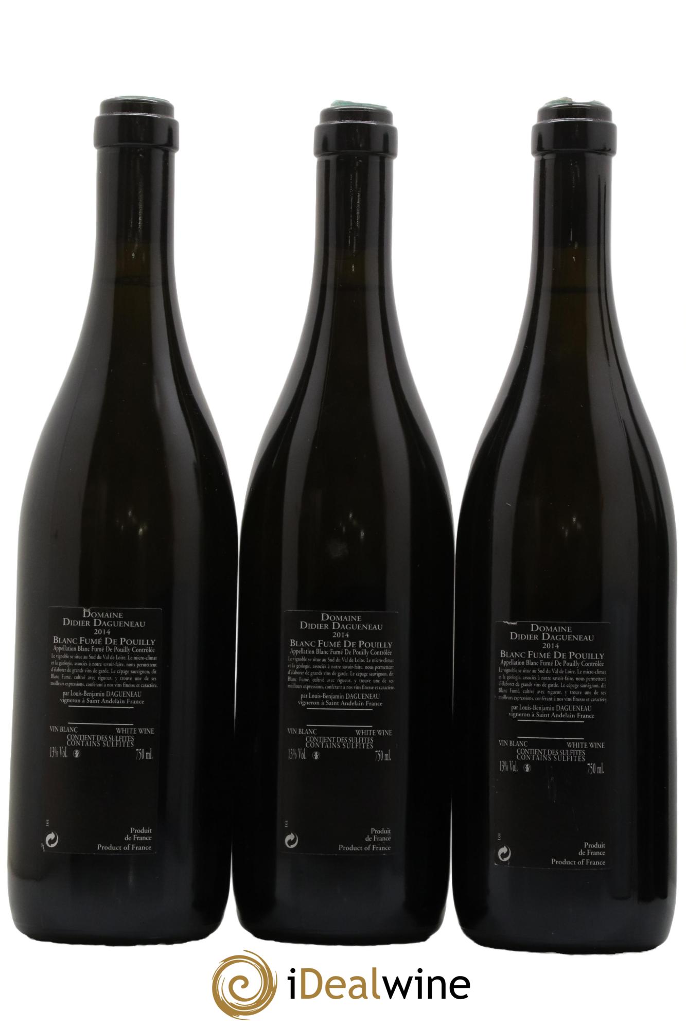 Vin de France (anciennement Pouilly-Fumé) Silex Dagueneau (Domaine Didier - Louis-Benjamin) 2014 - Lot of 3 bottles - 1
