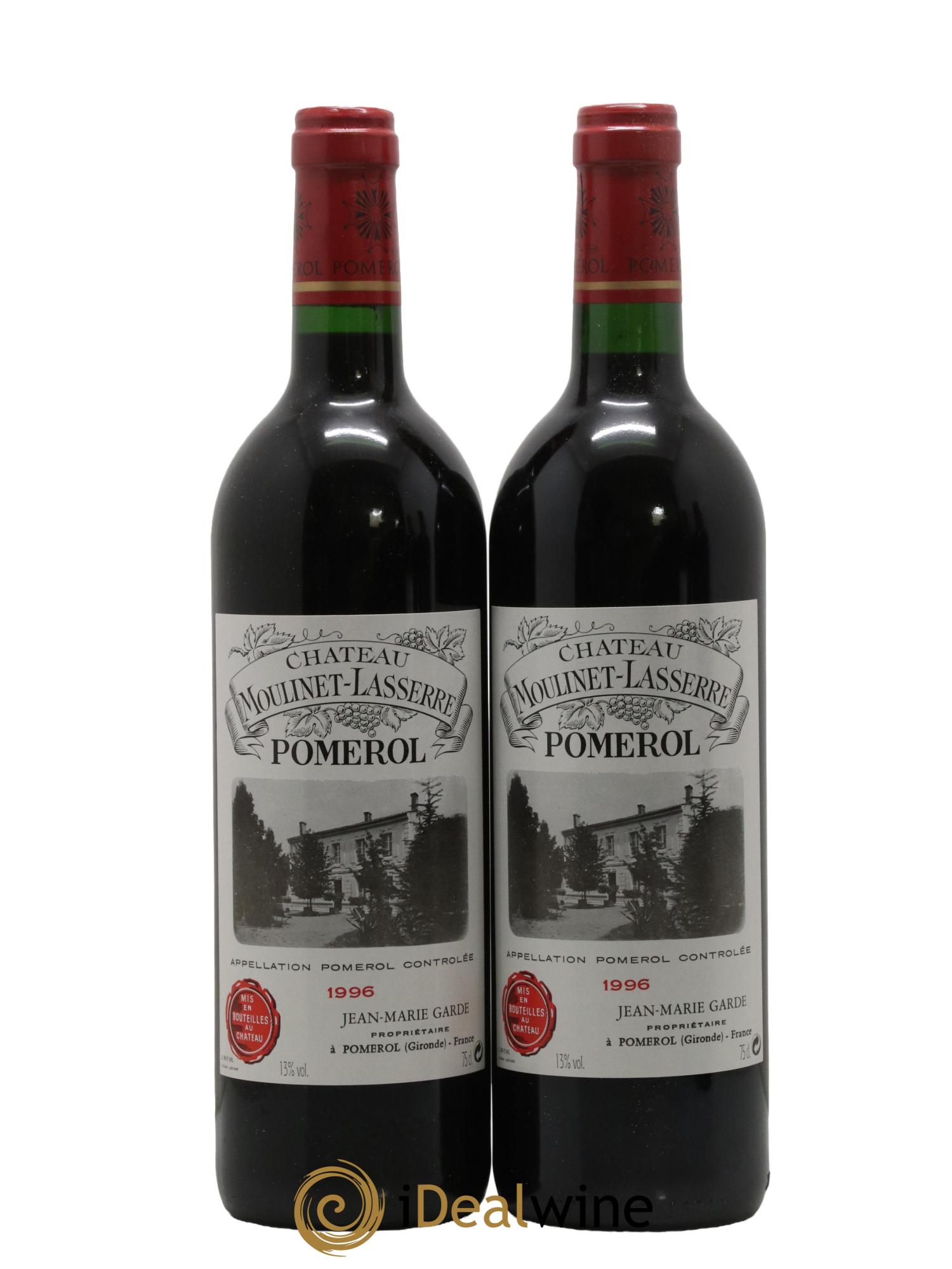 Château Moulinet Lasserre 1996 - Lot de 2 bouteilles - 0