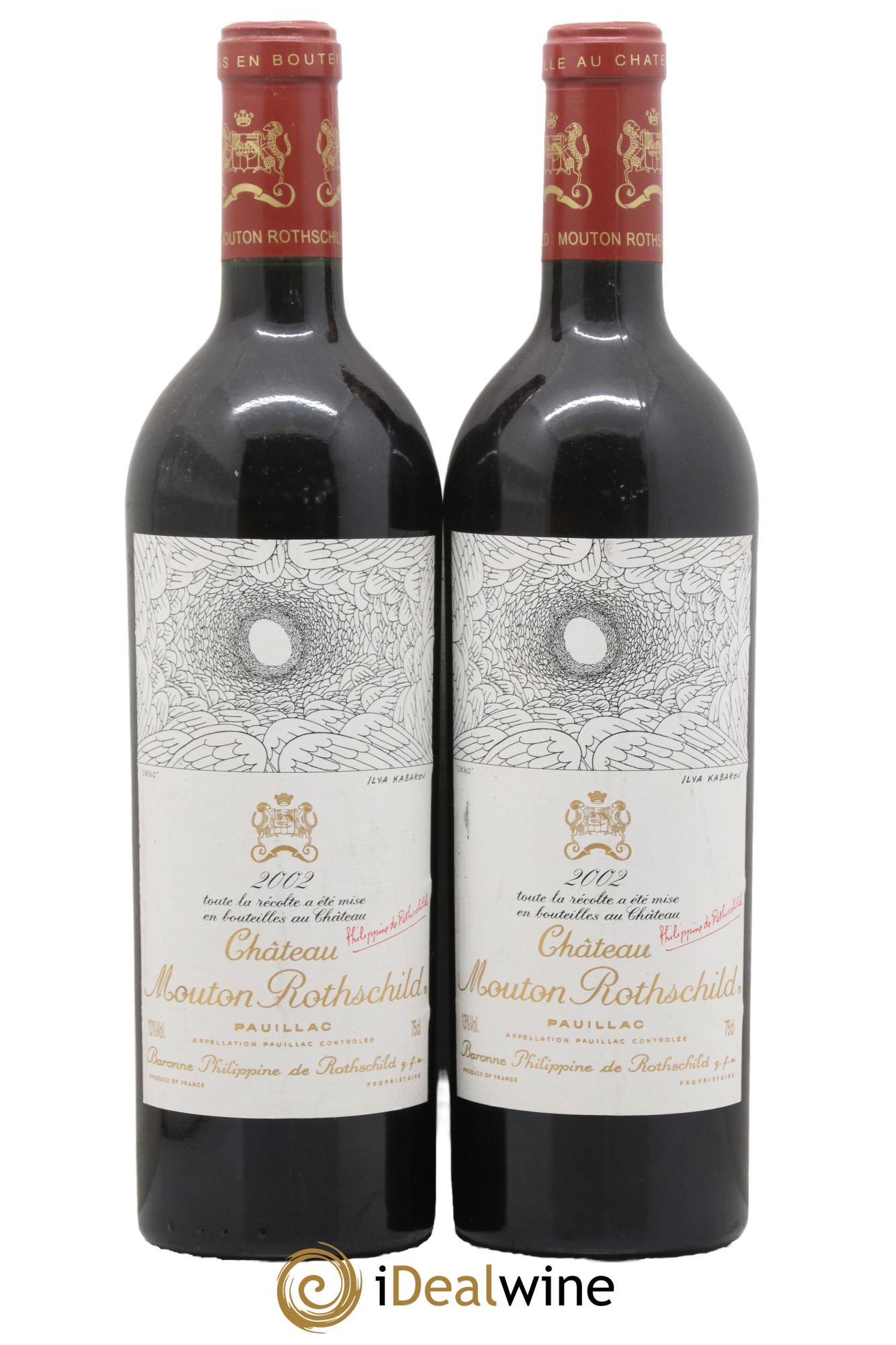 Château Mouton Rothschild 1er Grand Cru Classé 2002 - Lot of 2 bottles - 0