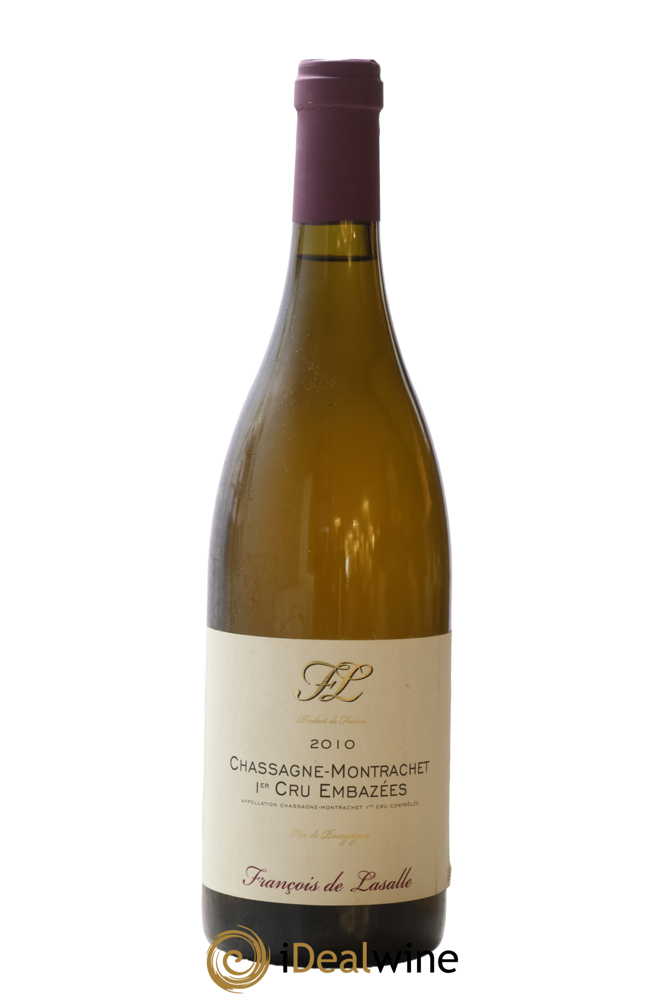 Chassagne-Montrachet 1er Cru Les Embazées François de Lasalle 2010 - Lot de 1 bouteille - 0