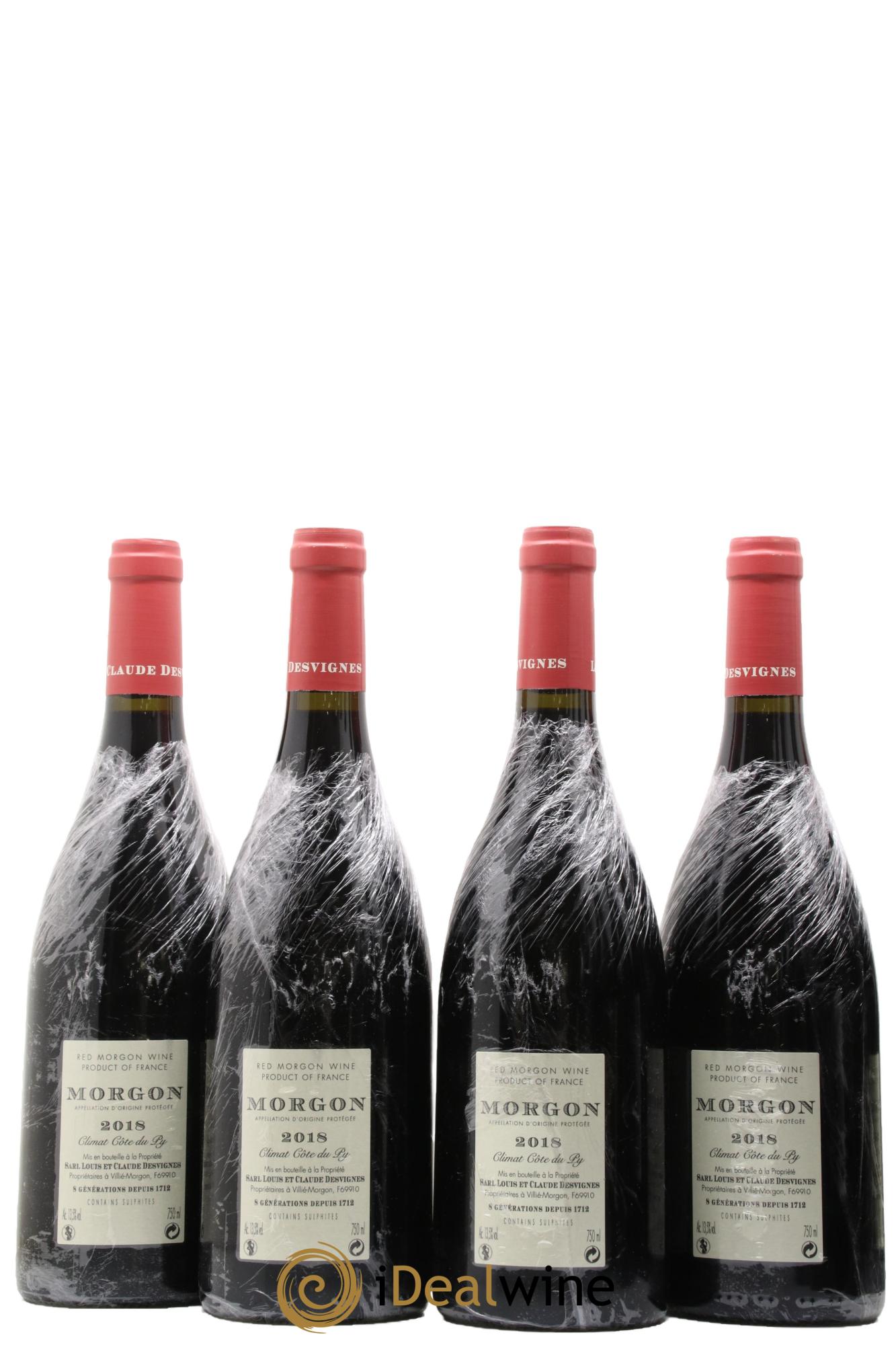 Morgon Côte de Py Javernières Louis-Claude Desvignes 2018 - Lot de 4 bouteilles - 1