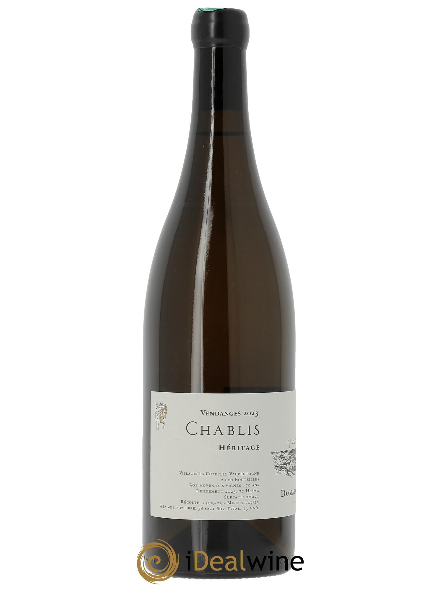 Chablis Héritage Jean Dauvissat  (Domaine)  2023 - Lot de 1 bouteille - 1