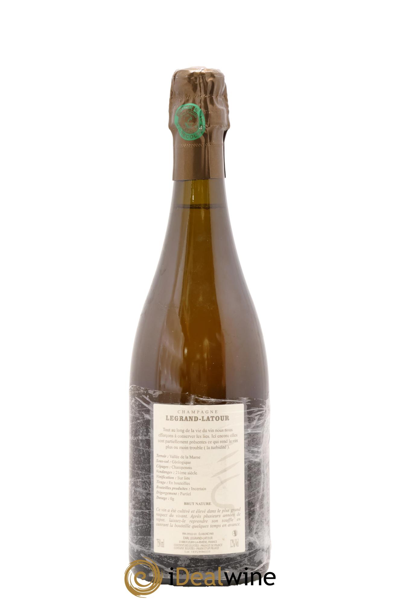 Brut Nature Turbidité Legrand Latour - Posten von 1 Flasche - 1