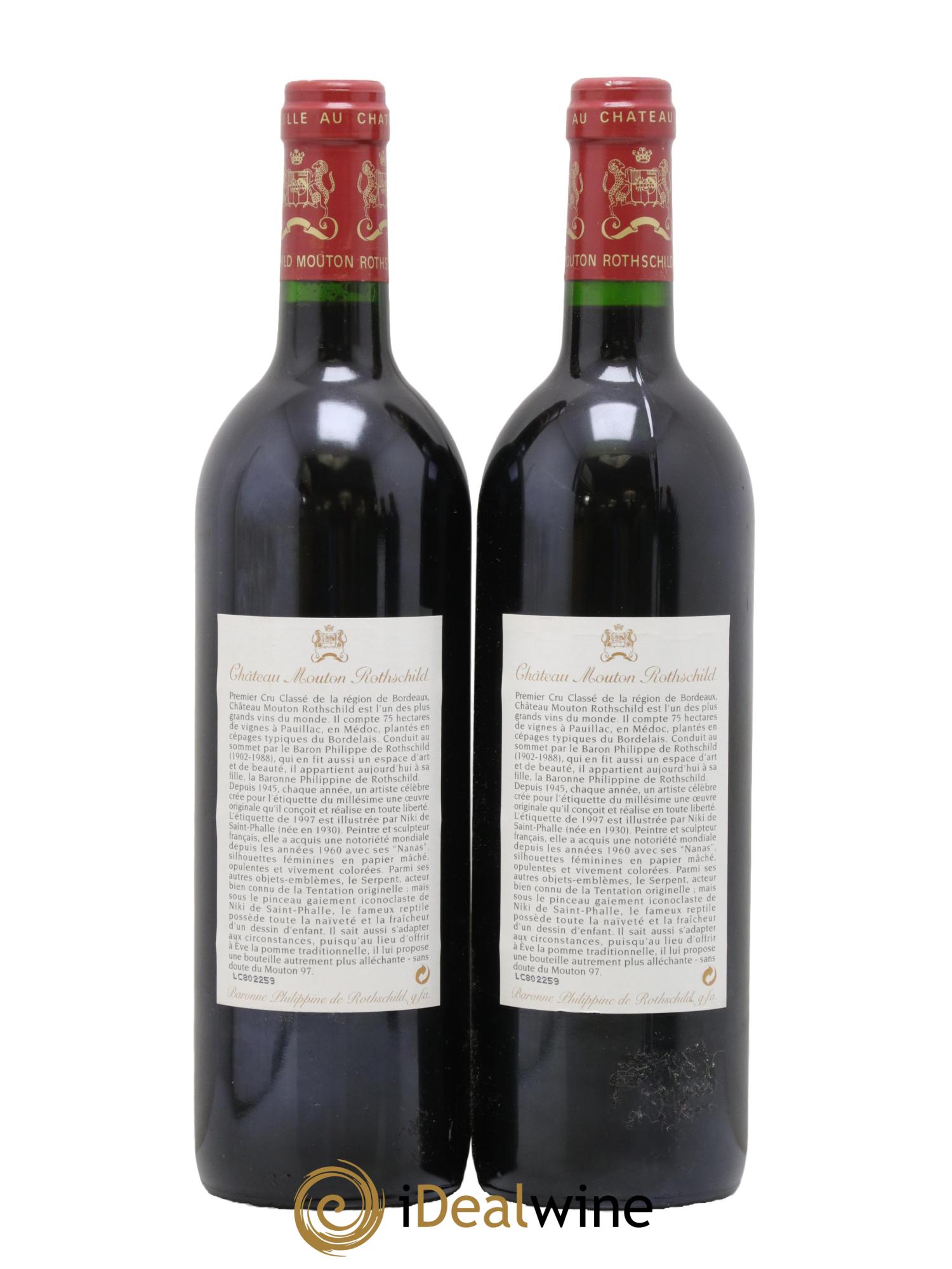 Château Mouton Rothschild 1er Grand Cru Classé 1997 - Lot of 2 bottles - 1