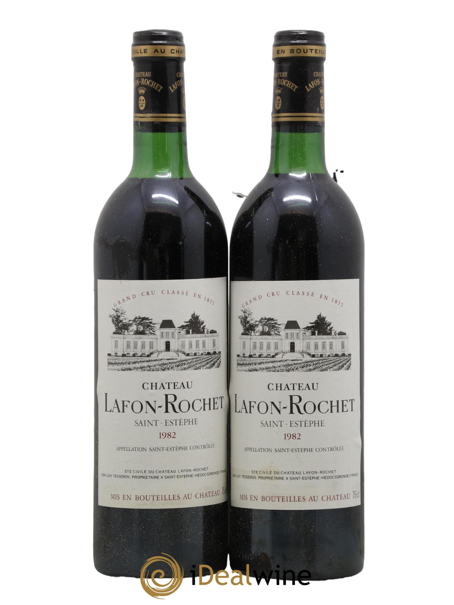 Château Lafon Rochet 4ème Grand Cru Classé 1982 - Lot de 2 bouteilles - 0