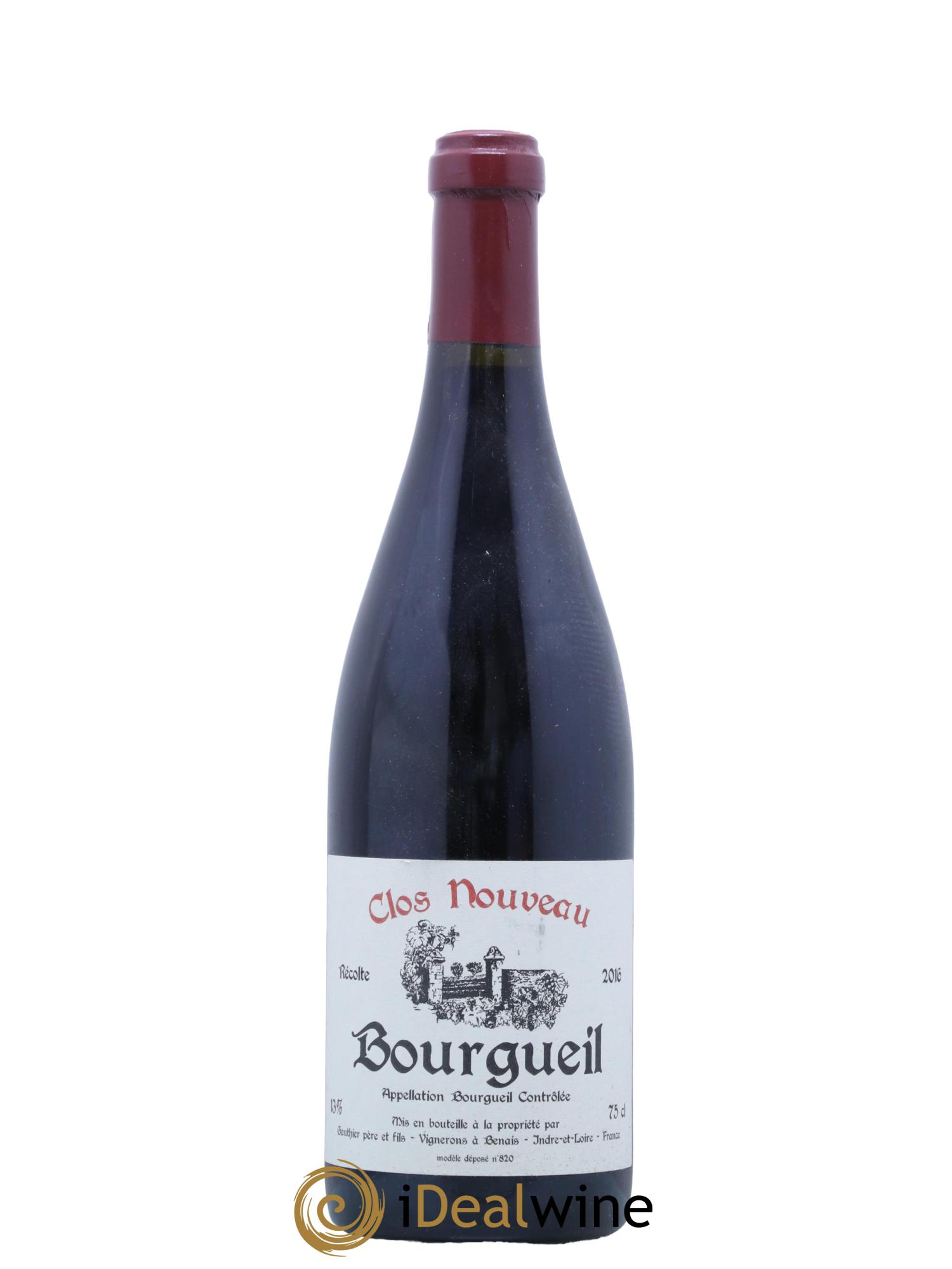Bourgueil Clos Nouveau Domaine du Bel Air 2016 - Lot de 1 bouteille - 0