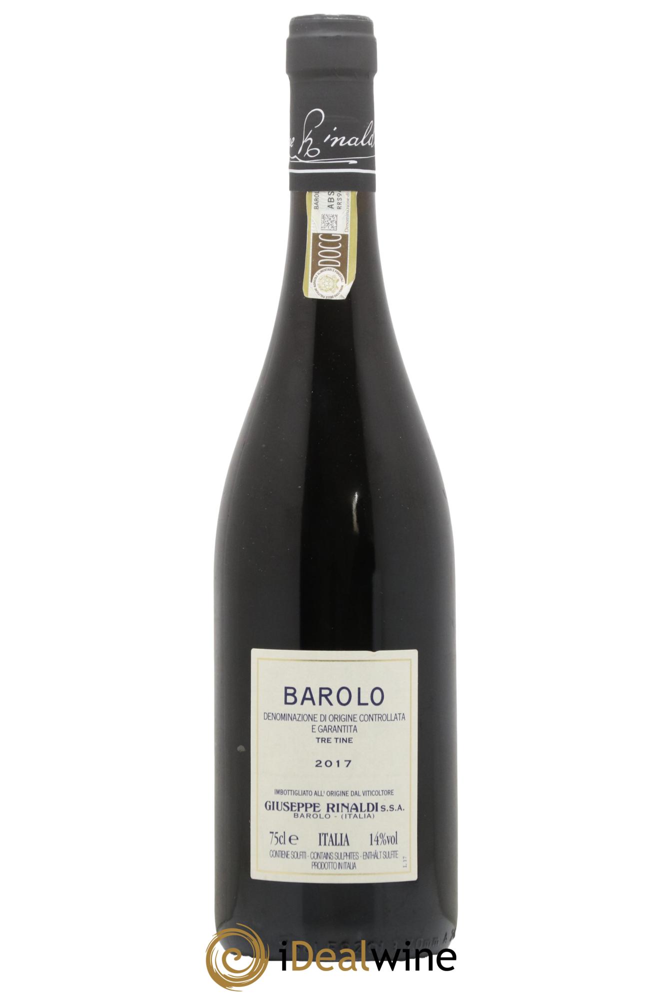 Barolo DOCG Tre Tine Giuseppe Rinaldi 2017 - Lot of 1 bottle - 1
