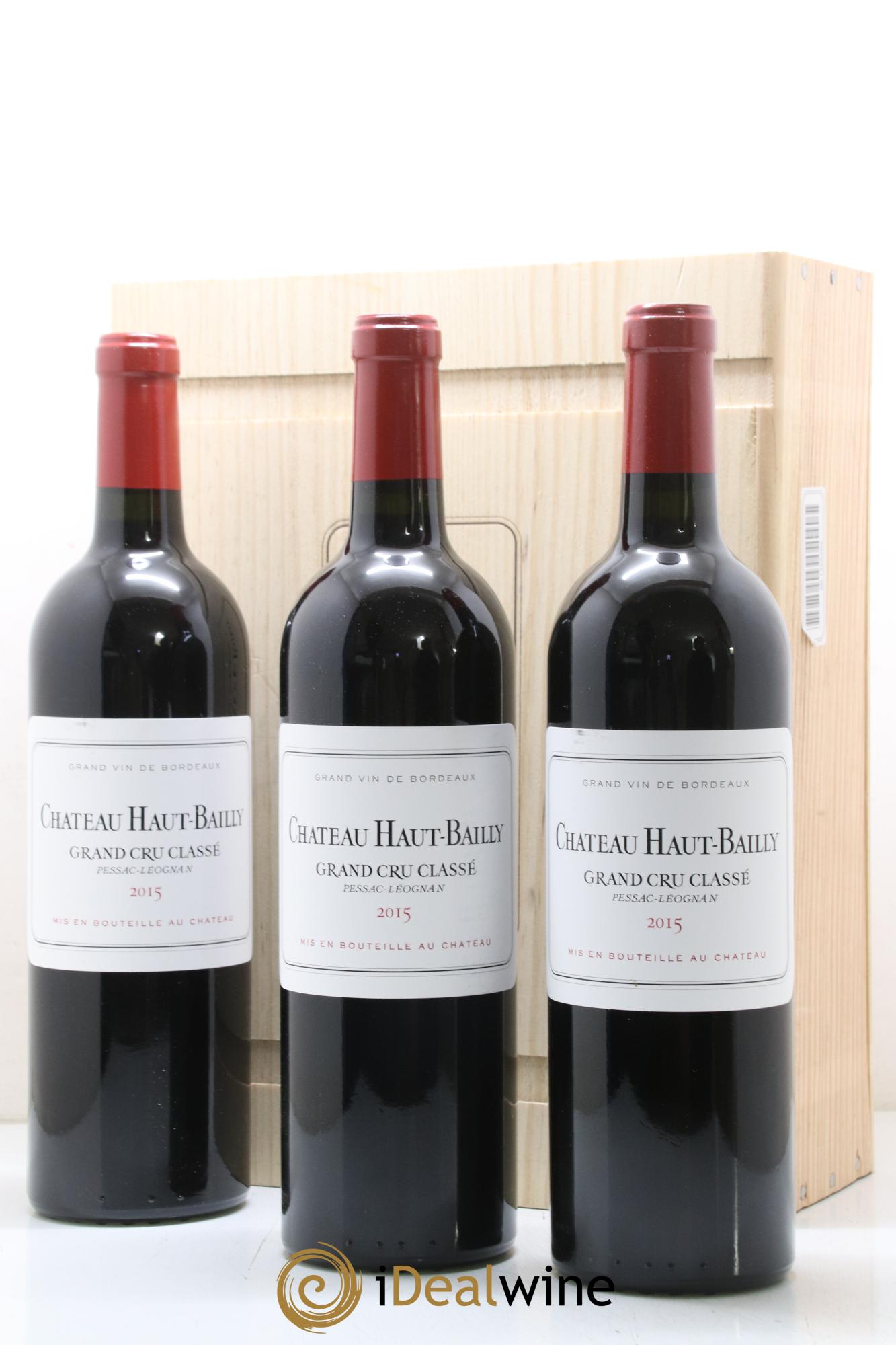 Château Haut-Bailly Cru Classé de Graves 2015 - Lot de 3 bouteilles - 1