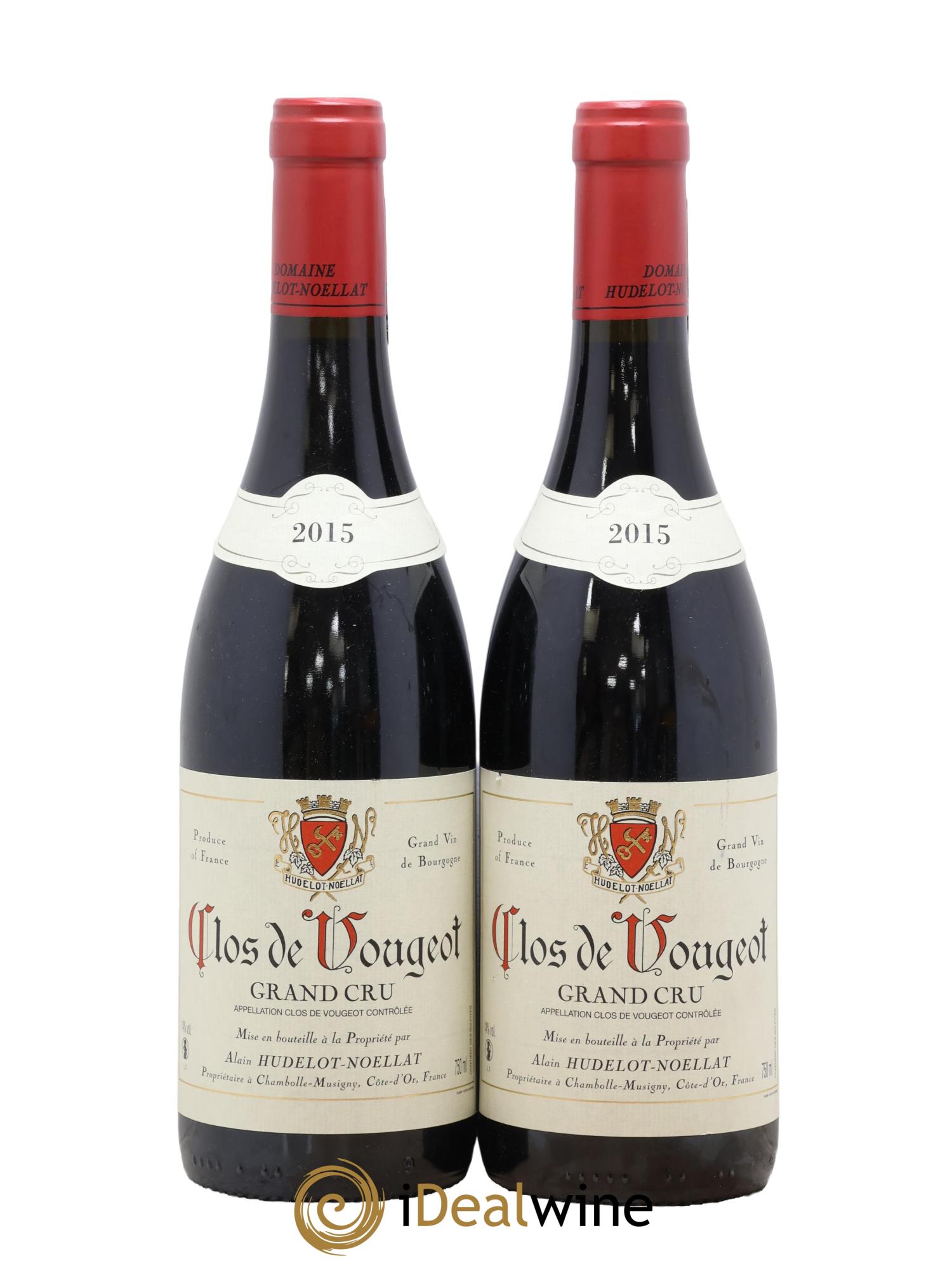 Clos de Vougeot Grand Cru Hudelot-Noëllat 2015 - Lot de 2 bouteilles - 0