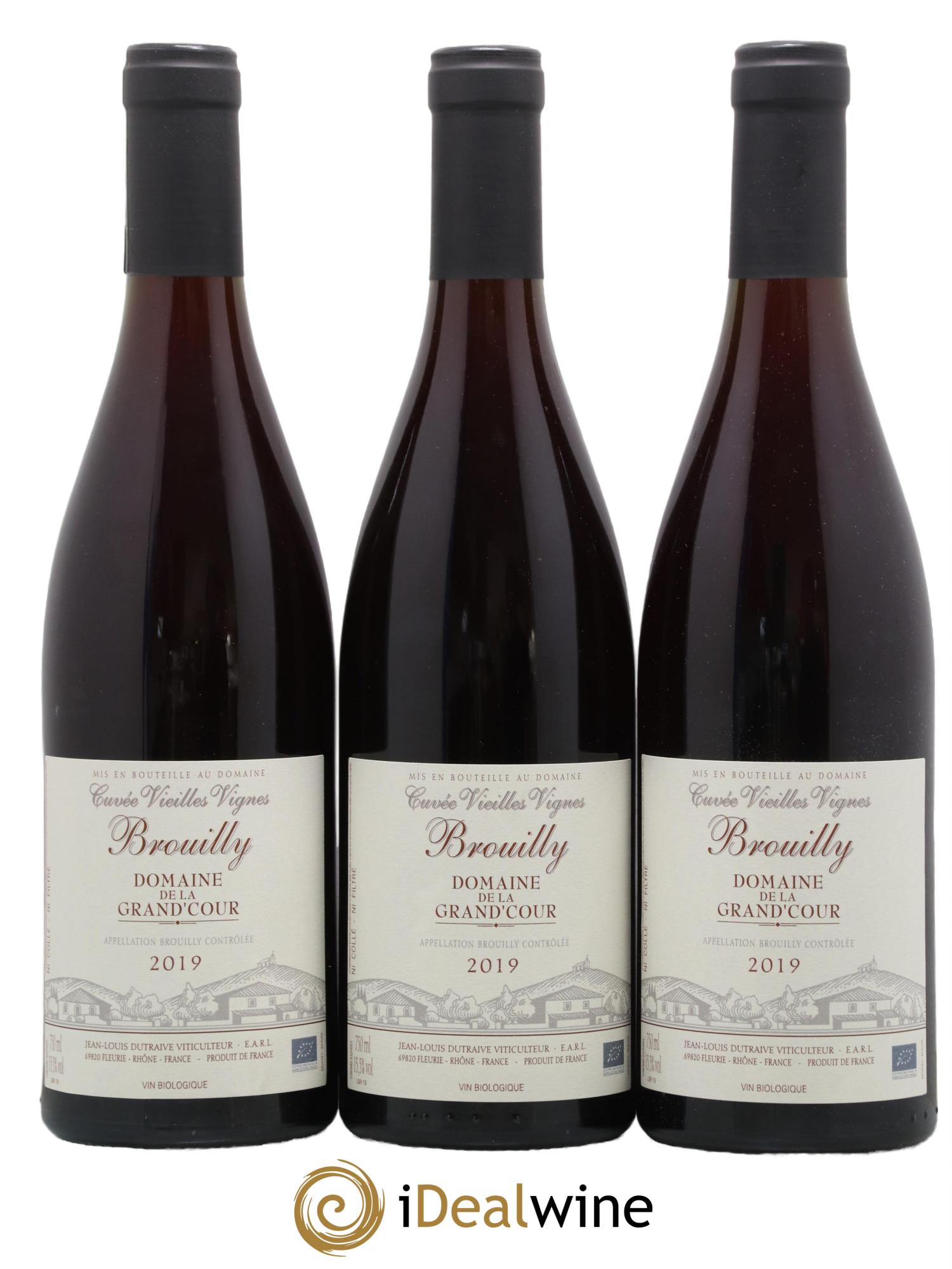 Brouilly Vieilles Vignes Grand'cour (Domaine de la) - Jean-Louis Dutraive 2019 - Lotto di 3 bottiglie - 0