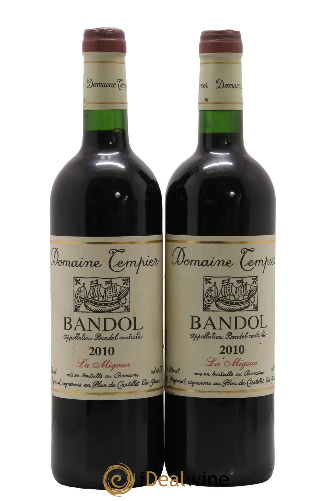 Bandol Domaine Tempier Cuvée La Migoua Famille Peyraud 2010 - Lot de 2 bouteilles - 0