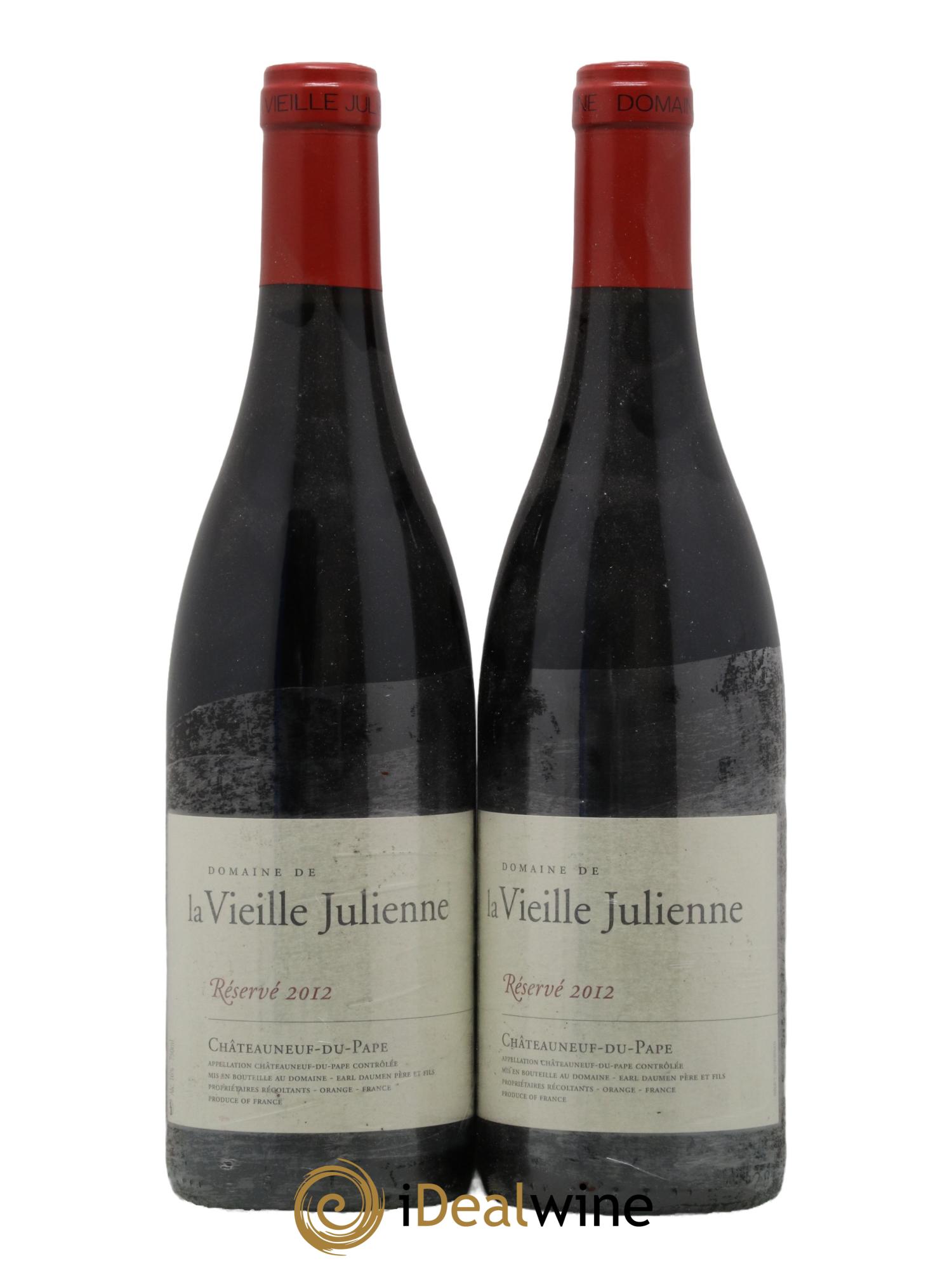 Châteauneuf-du-Pape Vieille Julienne (Domaine de la) Réservé Jean-Paul Daumen 2012 - Lot de 2 bouteilles - 0