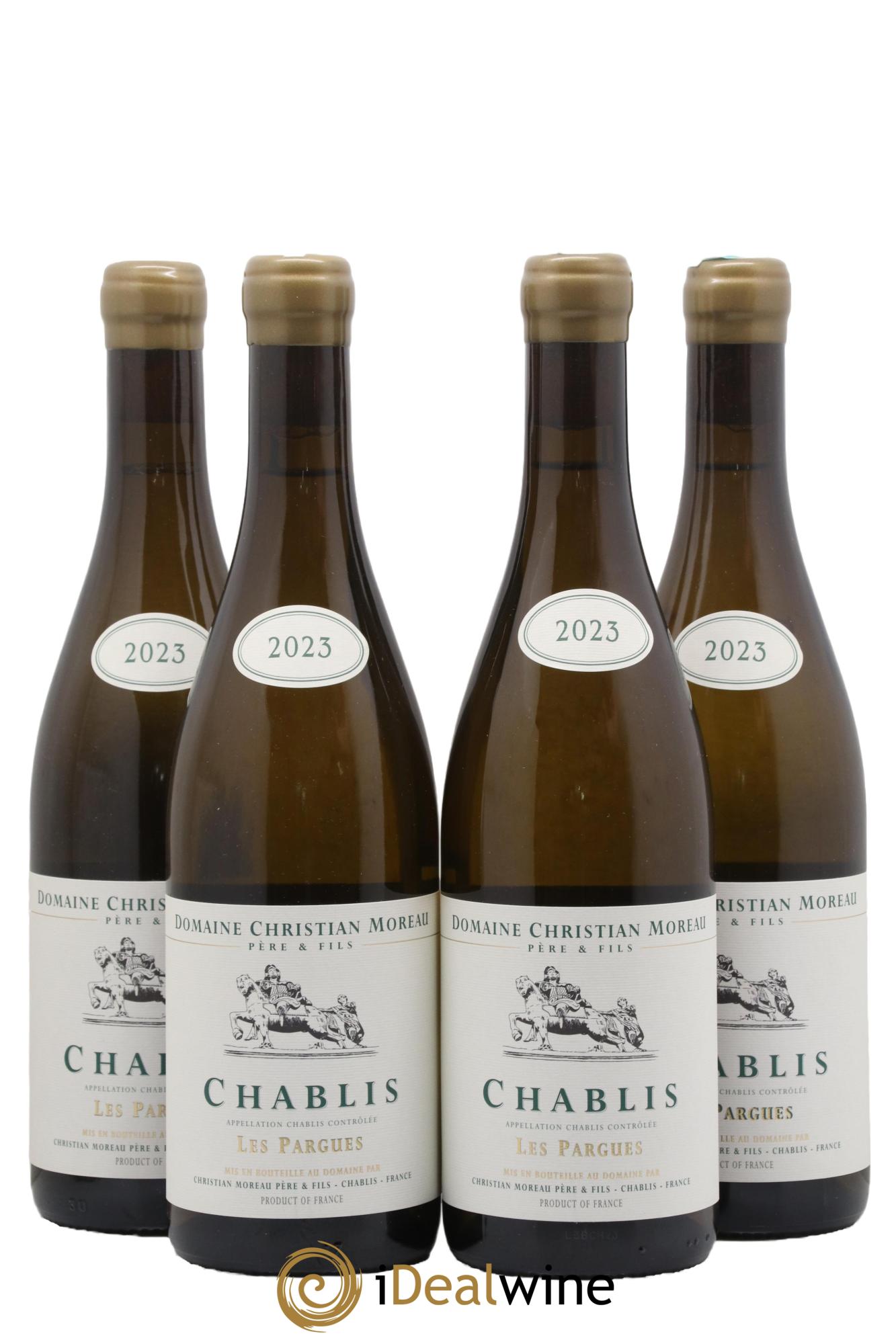 Chablis Les Pargues Christian Moreau 2023 - Lot de 4 bouteilles - 0
