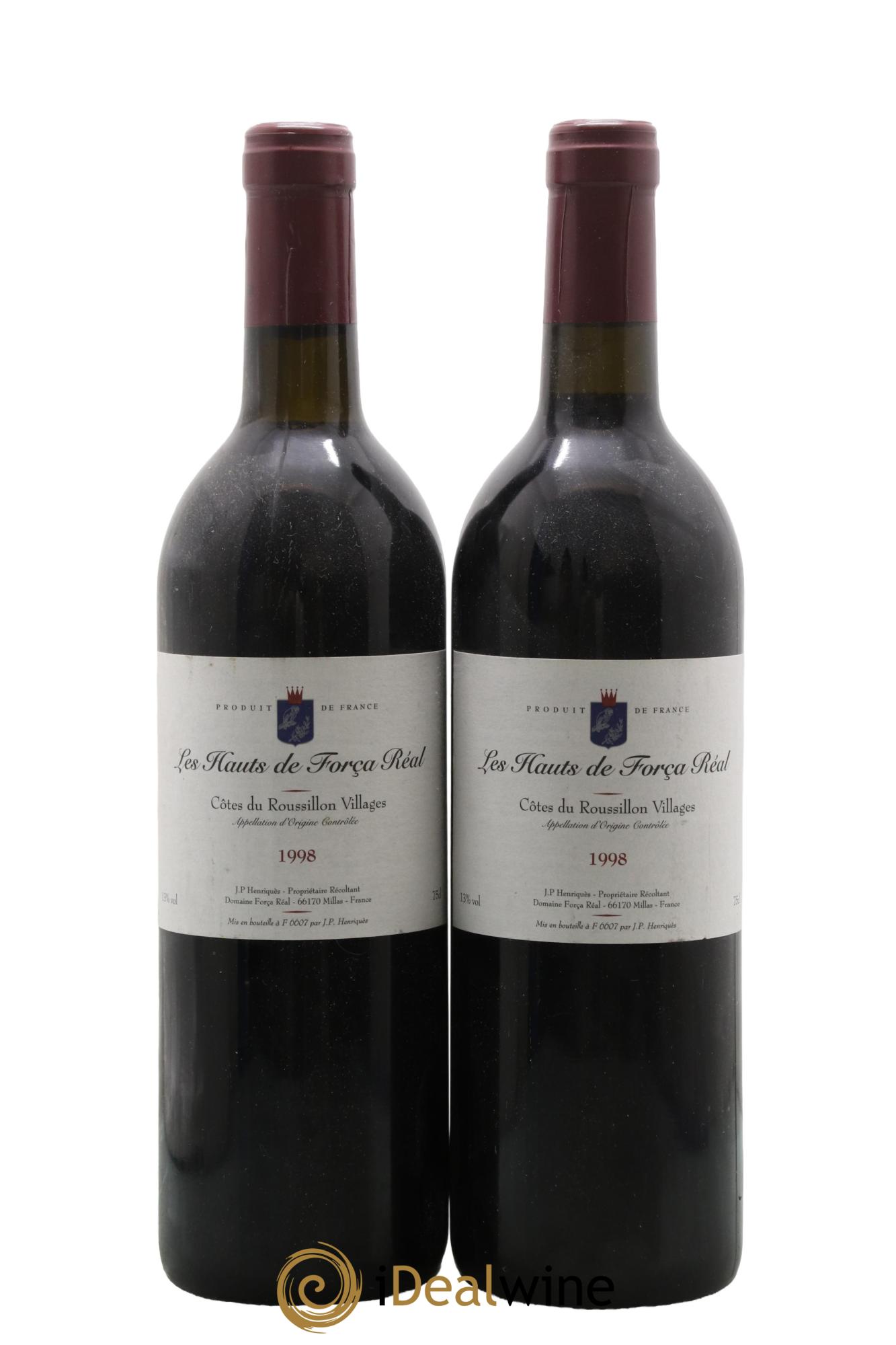 Côtes du Roussillon Les Hauts de Força Réal Domaine Força Réal 1998 - Posten von 2 Flaschen - 0