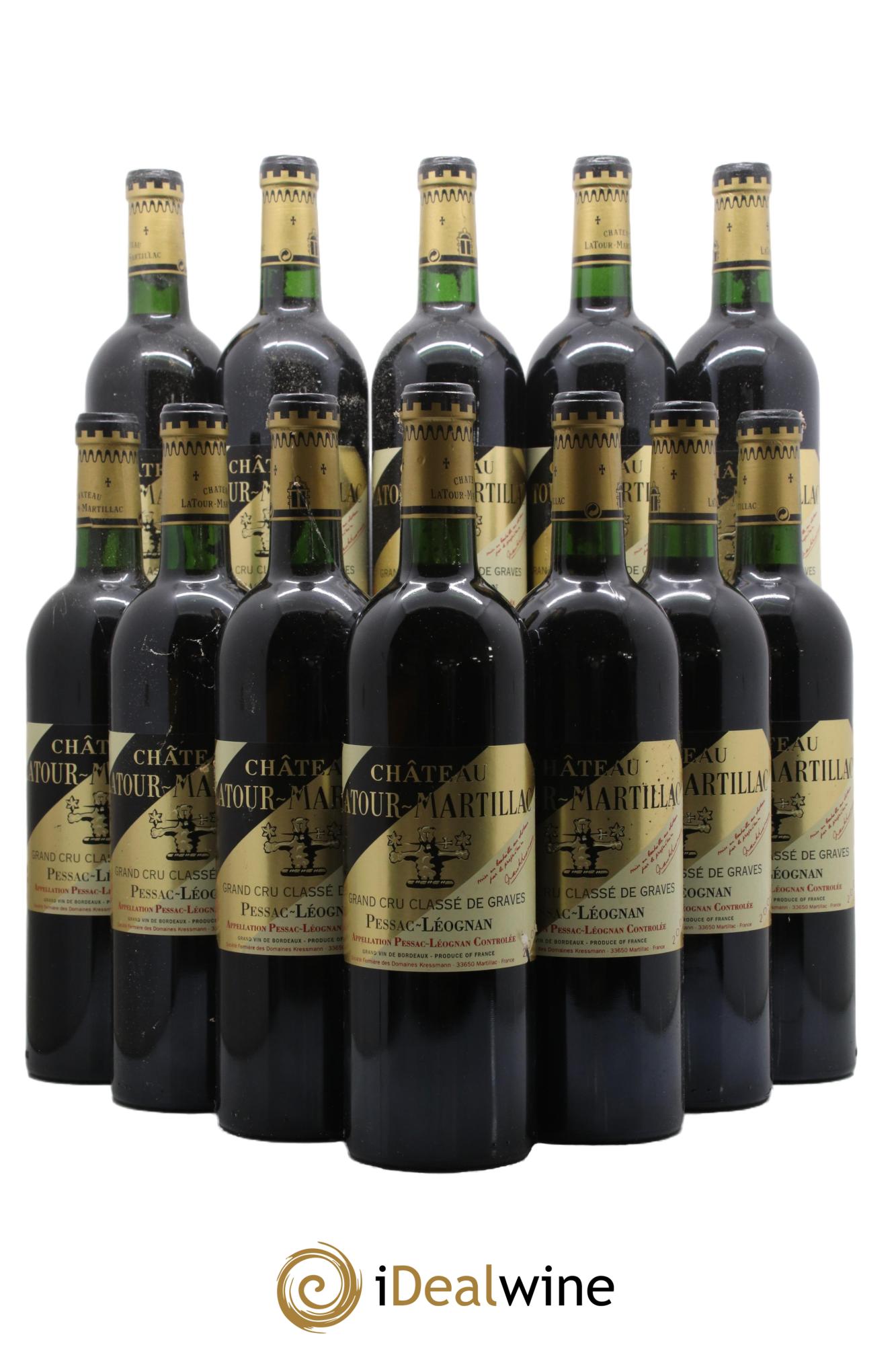 Château Latour-Martillac Cru Classé de Graves 2002 - Lot of 12 bottles - 0
