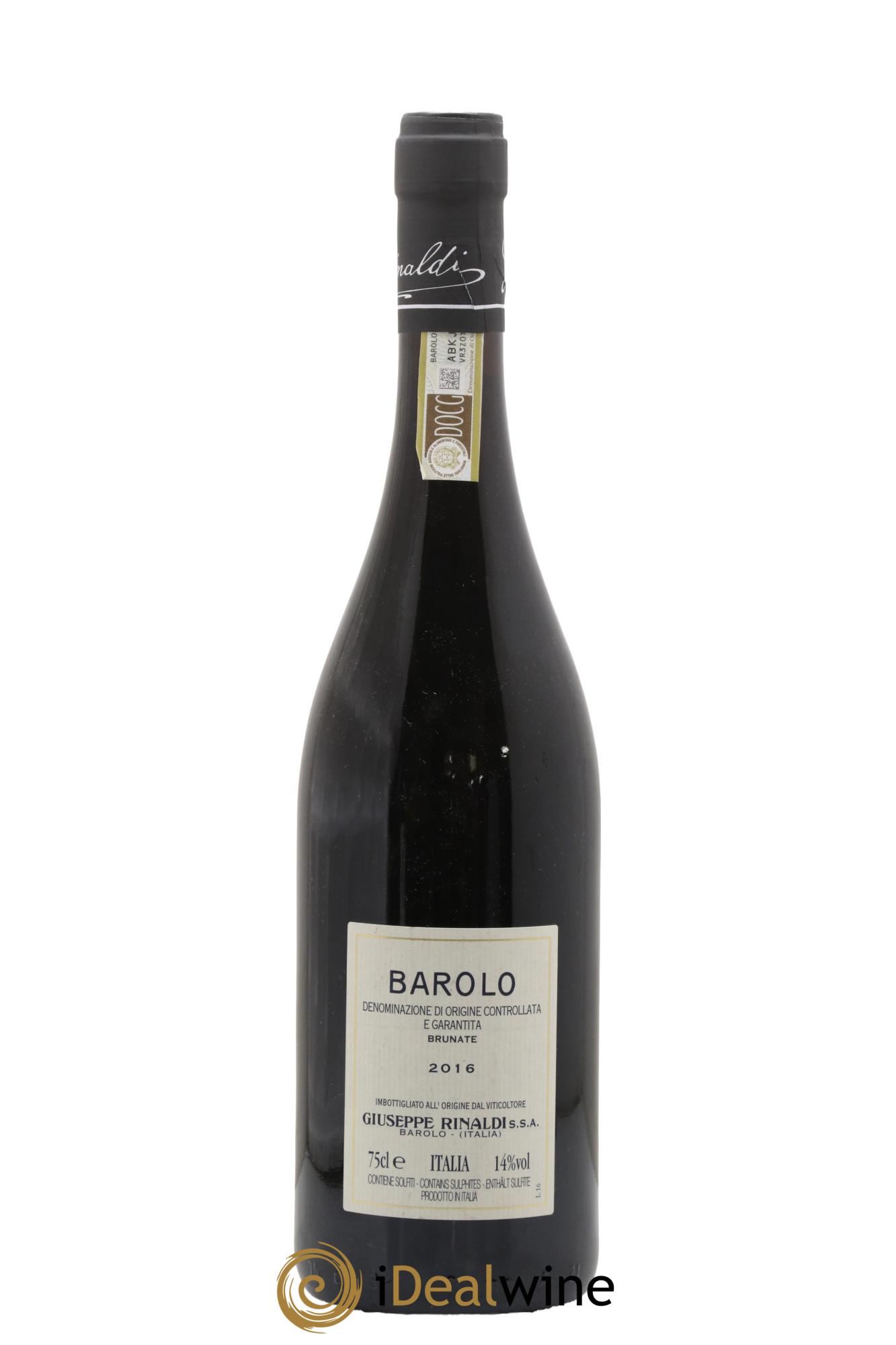 Barolo DOCG Brunate Giuseppe Rinaldi 2016 - Lot of 1 bottle - 1