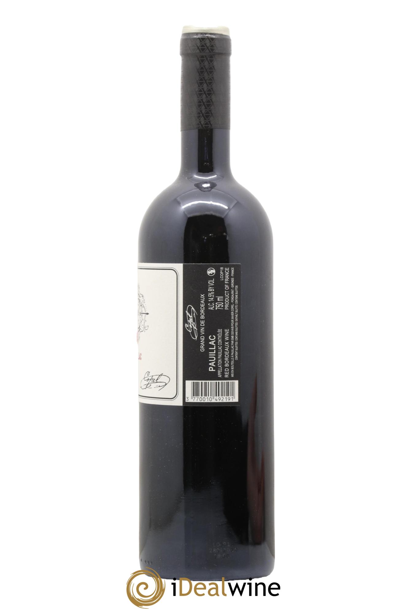 Pauillac Domaine Xavier Copel 2018 - Lot de 1 bouteille - 1