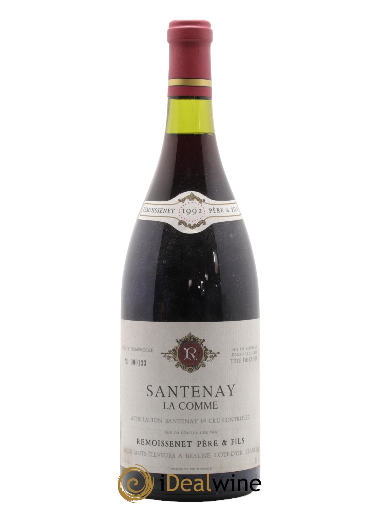Santenay 1er Cru La Comme Domaine Remoissenet Pere et Fils 1992 - Lot de 1 magnum - 0