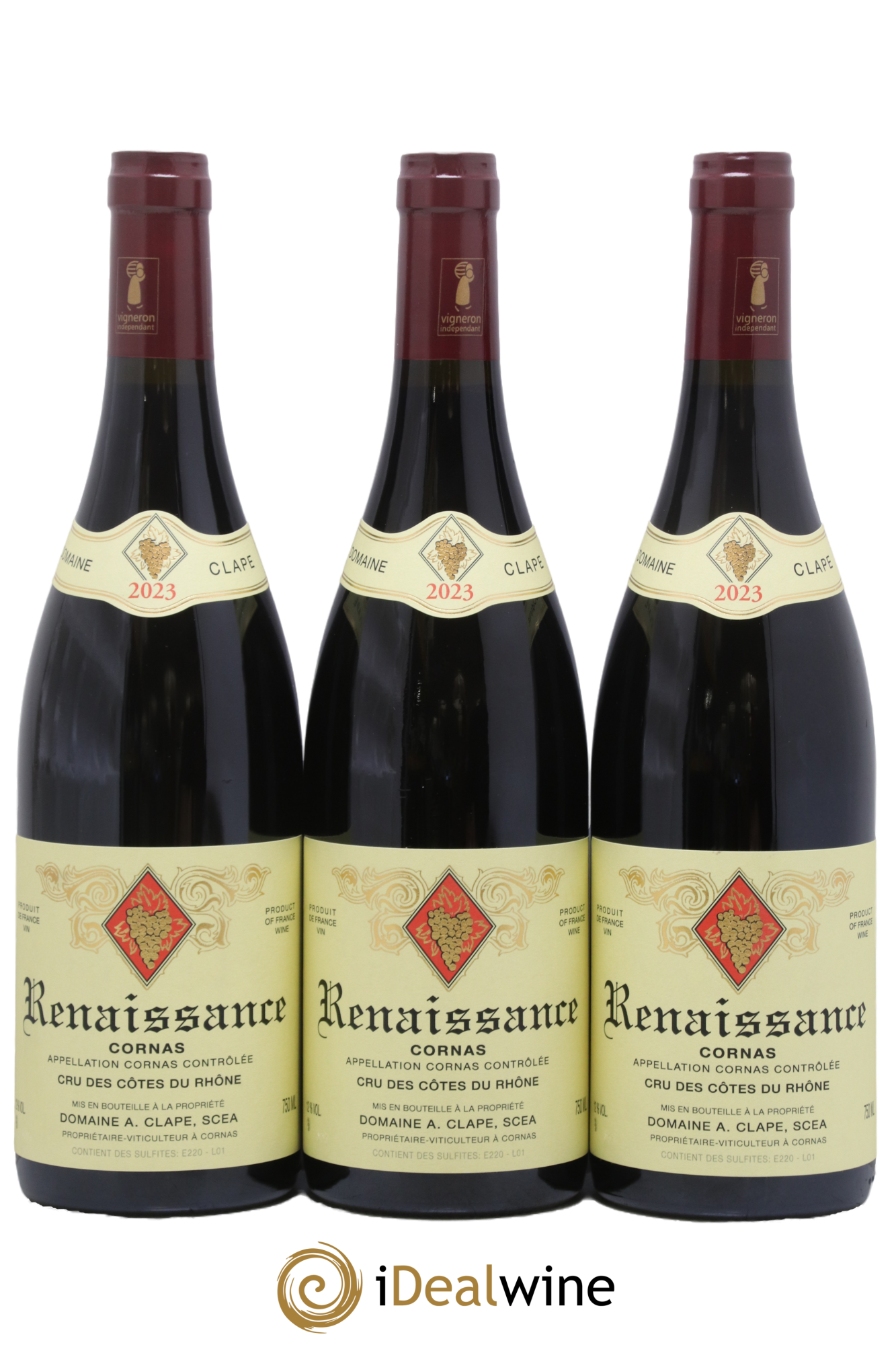 Cornas Renaissance Auguste Clape 2023 - Lot de 3 bouteilles - 0