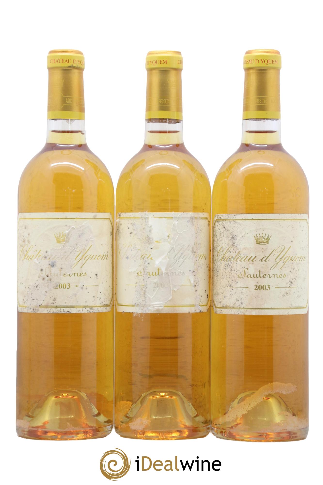 Château d' Yquem 1er Cru Classé Supérieur 2003 - Lot of 3 bottles - 0