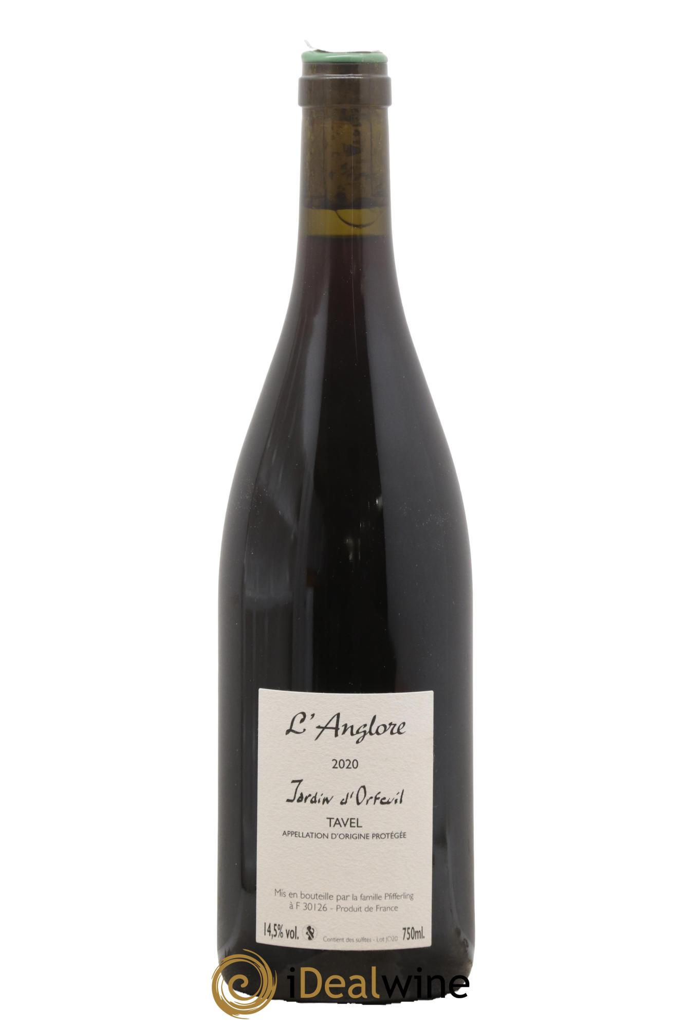 Tavel Jardin D'Orfeuil L'Anglore 2020 - Lot de 1 bouteille - 1