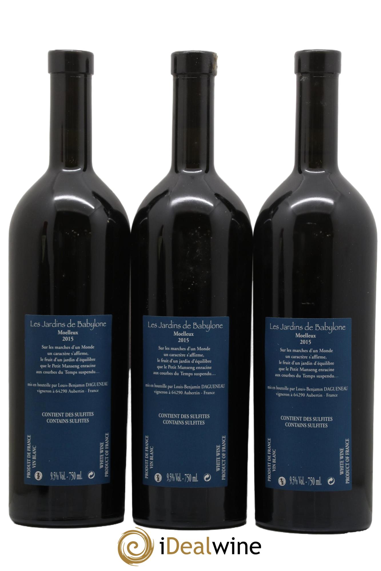 Vin de France (anciennement Jurançon) Jardins de Babylone Didier Dagueneau 2015 - Lot de 3 bouteilles - 1