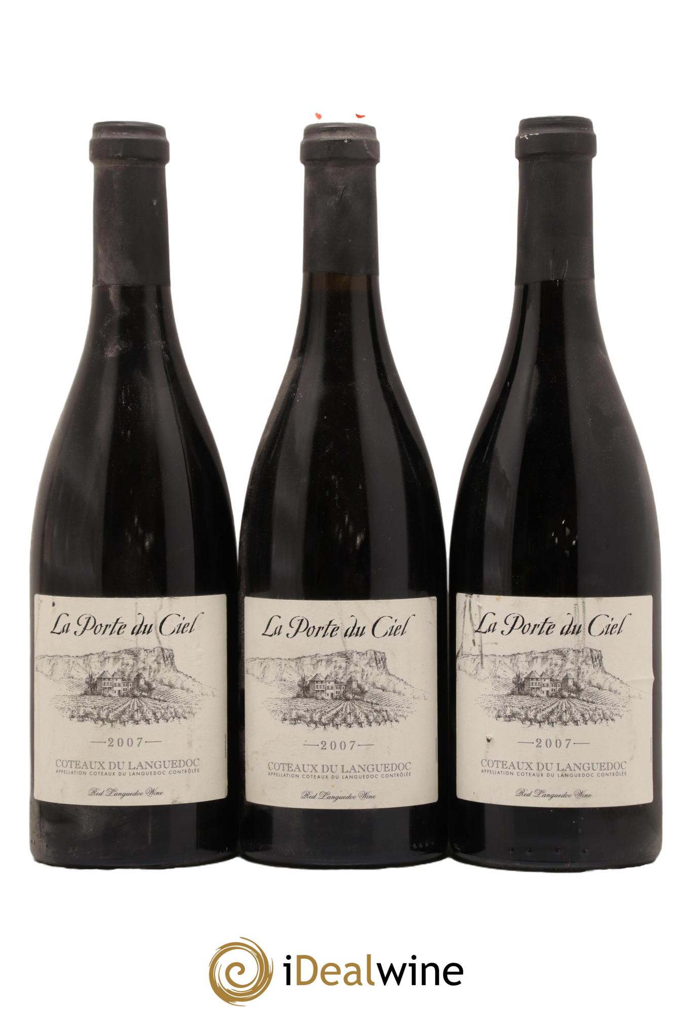 Coteaux du Languedoc La Clape Château de La Négly La Porte du Ciel Jean Paux-Rosset 2007 - Lot de 3 bouteilles - 0