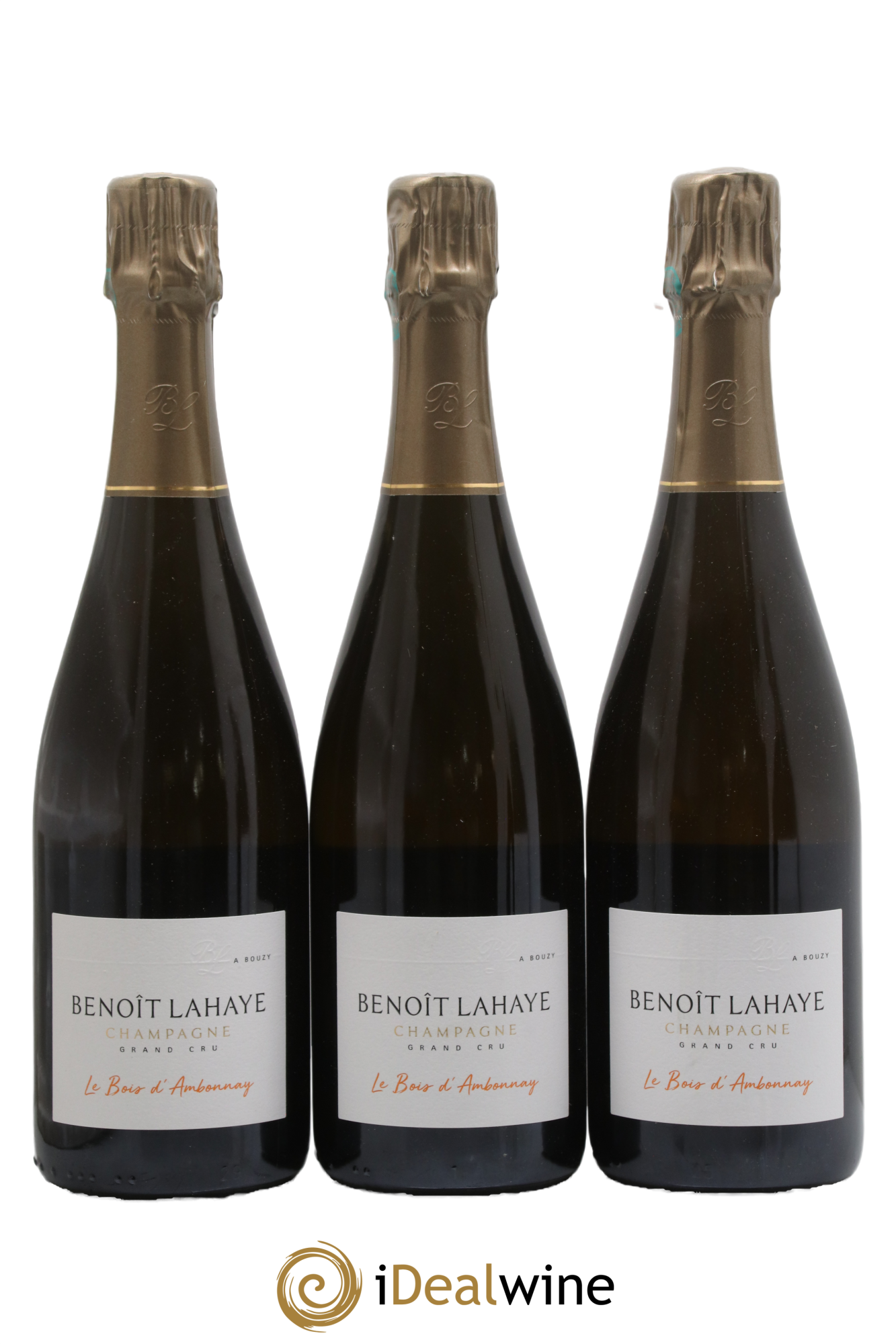 Champagne Grand Cru Le Bois d'Ambonnay (parcellaire millésime 2018) Benoît Lahaye 2018 - Lot de 3 bouteilles - 0