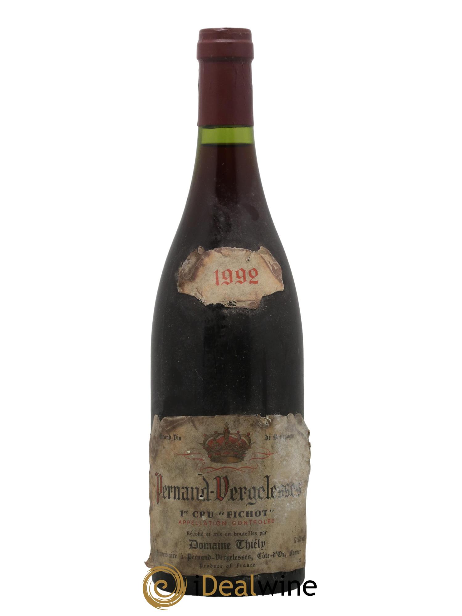 Pernand-Vergelesses 1er Cru Fichot Domaine Thiely 1992 - Lot de 1 bouteille - 0